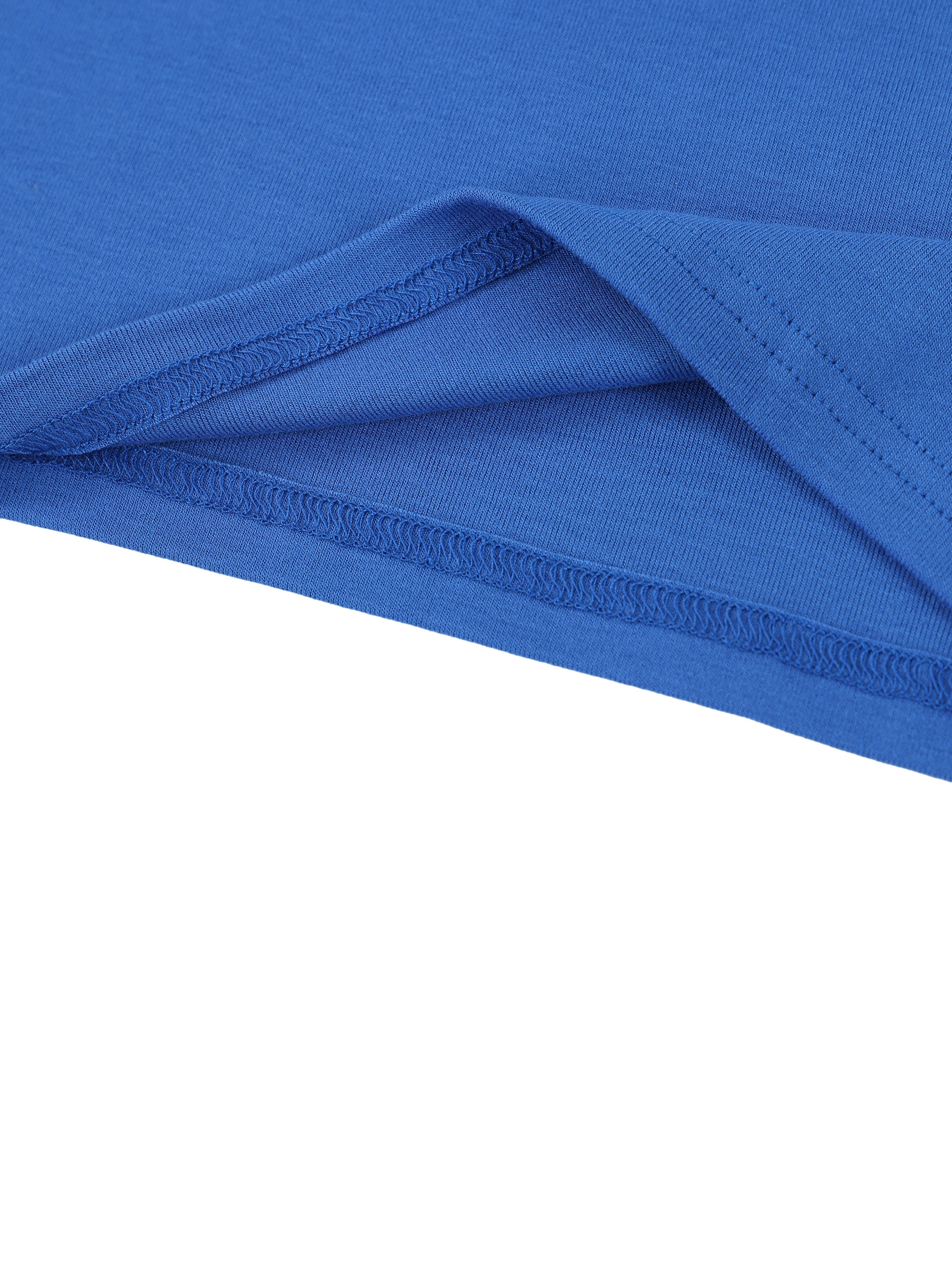 BLANKZ Solid Tight Sleeveless Dress — Colorful Blue, hem seam detail