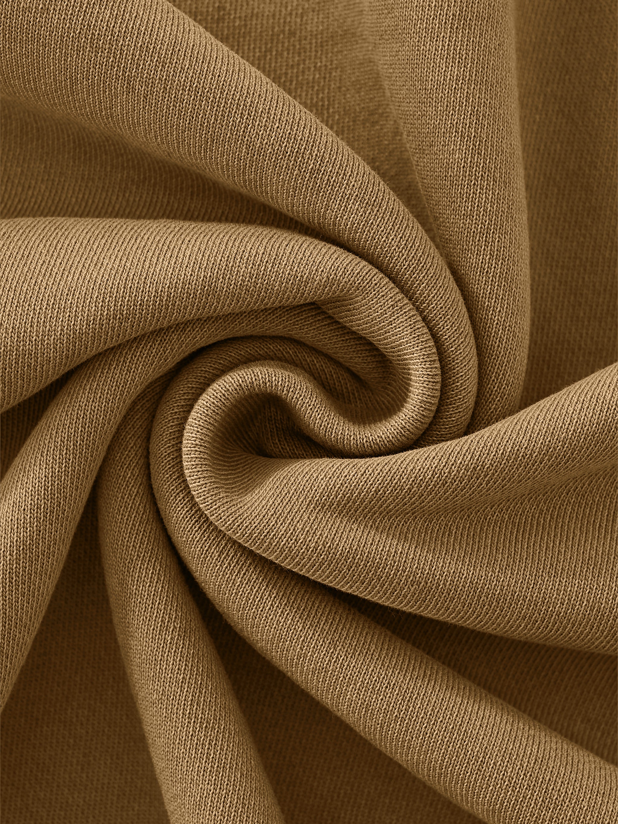 BLANKZ Vintage Wash Pullover Dress — Khaki — washed fabric texture