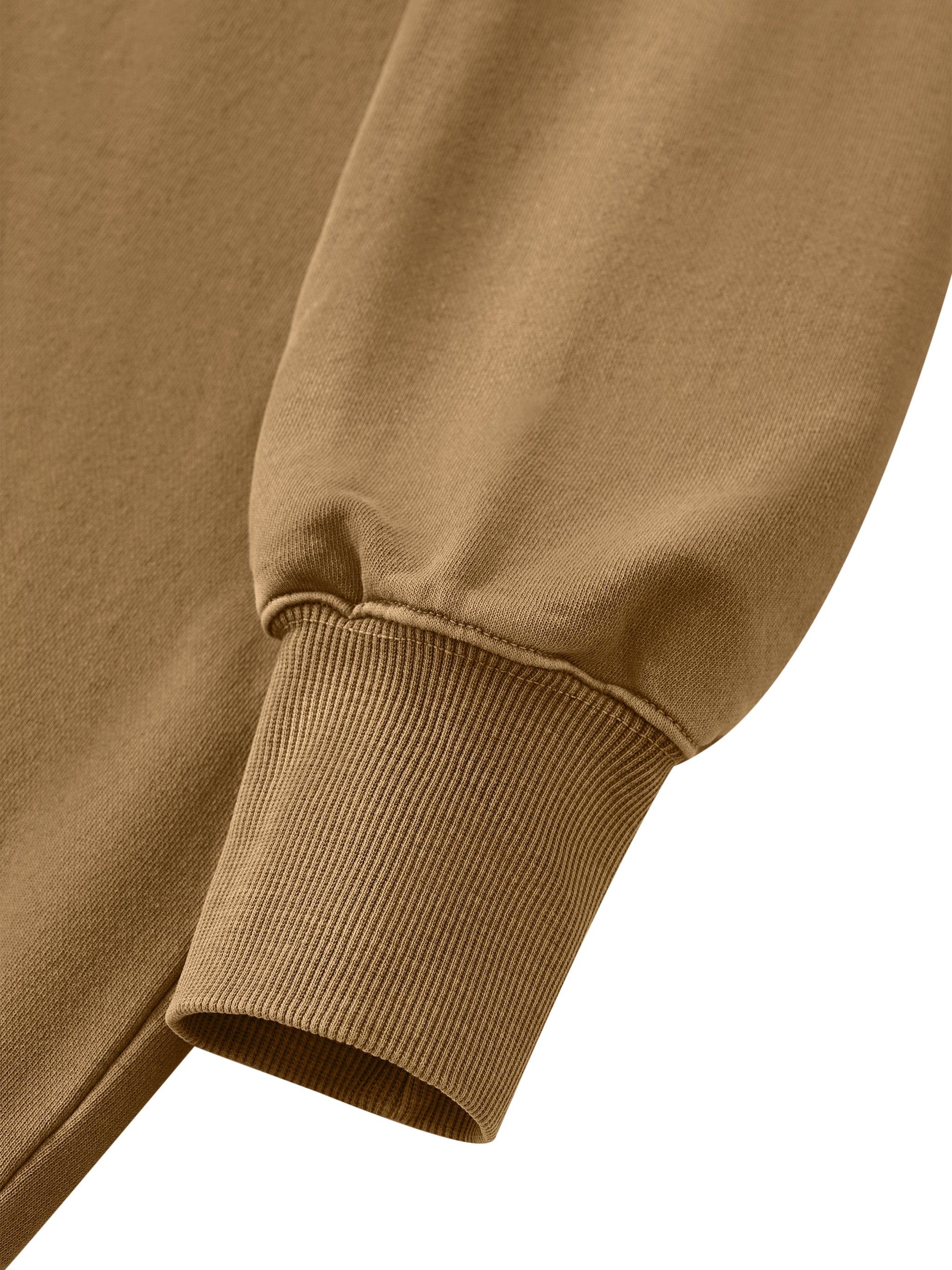 BLANKZ Vintage Wash Pullover Dress — Khaki — ribbed cuff