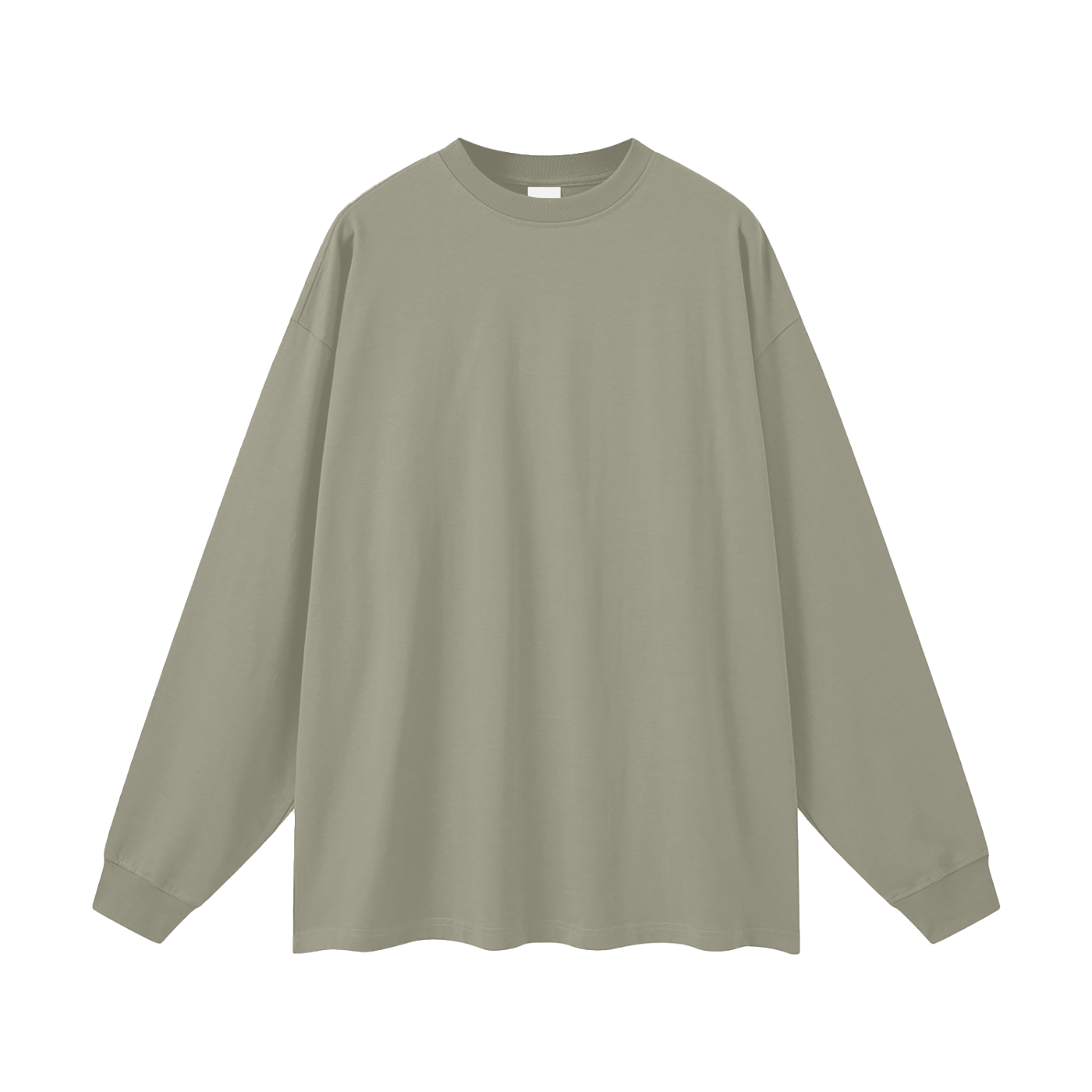 BLANKZ Oversized Long Sleeve 305 — Gray Green — front view