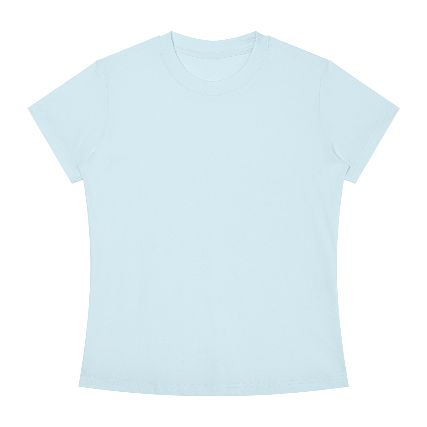 BLANKZ Slim Fit Crewneck Tee — Sky Blue, front view