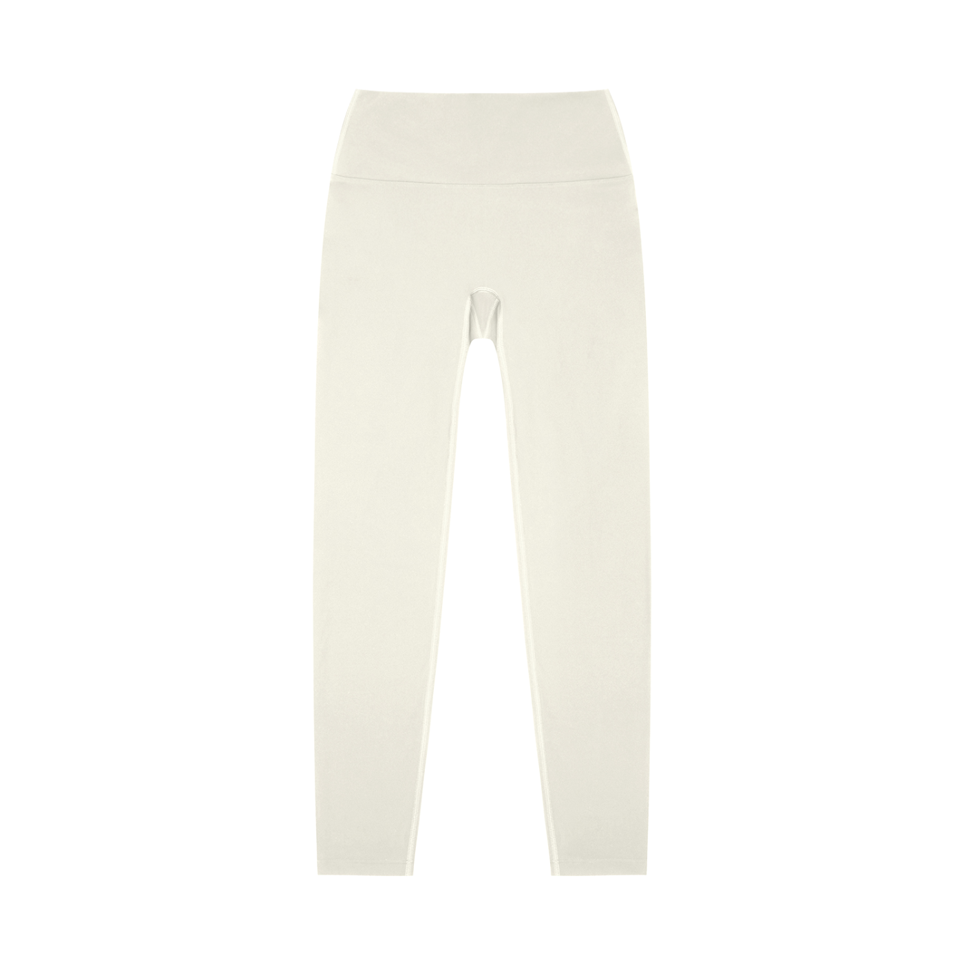 BLANKZ High-Waisted Yoga Leggings — Beige, front view