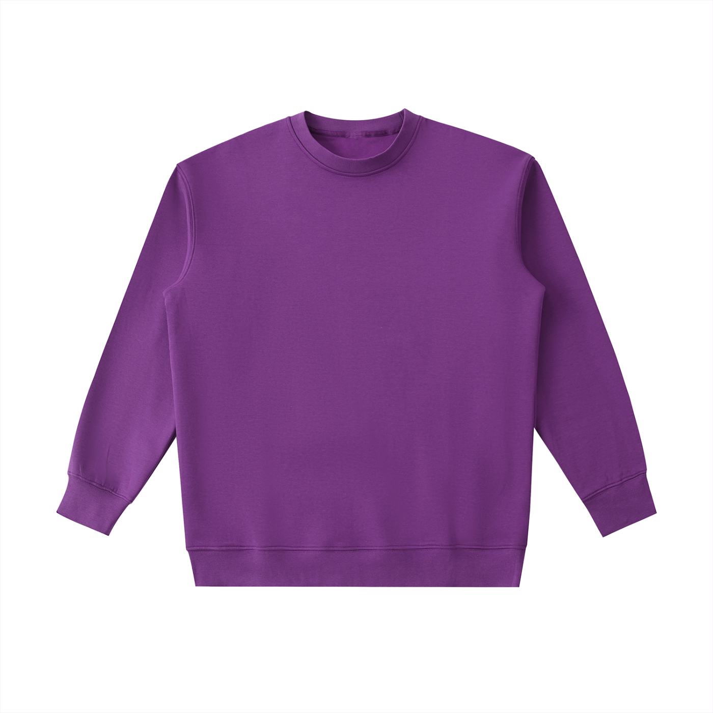 BLANKZ Essential Heavyweight Crewneck Sweatshirt — Purple, front view