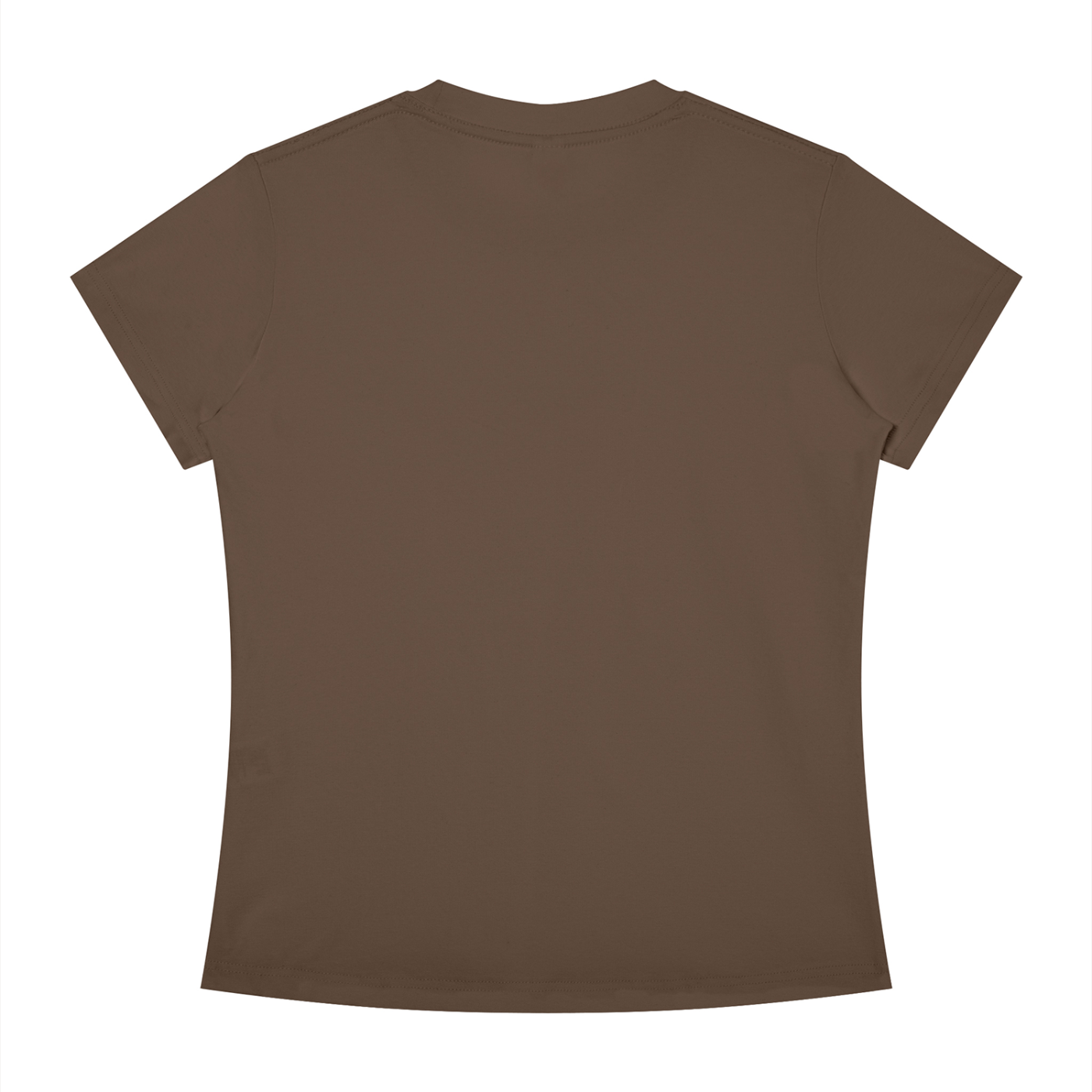 BLANKZ Slim Fit Crewneck Tee — Coffee, back view