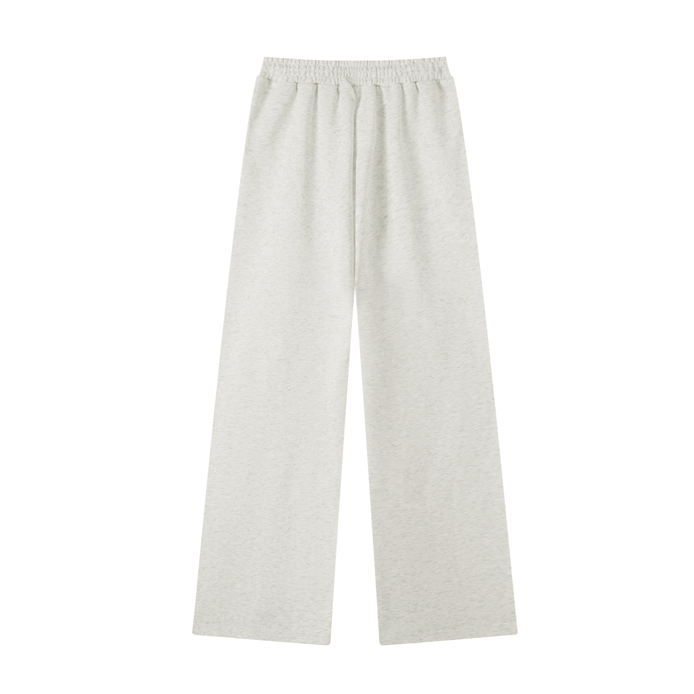 BLANKZ Essential Straight-Leg Sweatpants — Oat Gray, back view