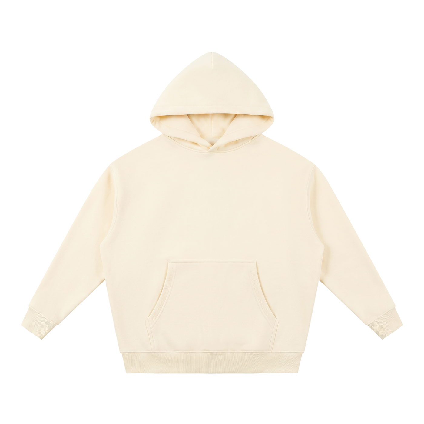 BLANKZ Box Fleece Hoodie — Apricot, front view
