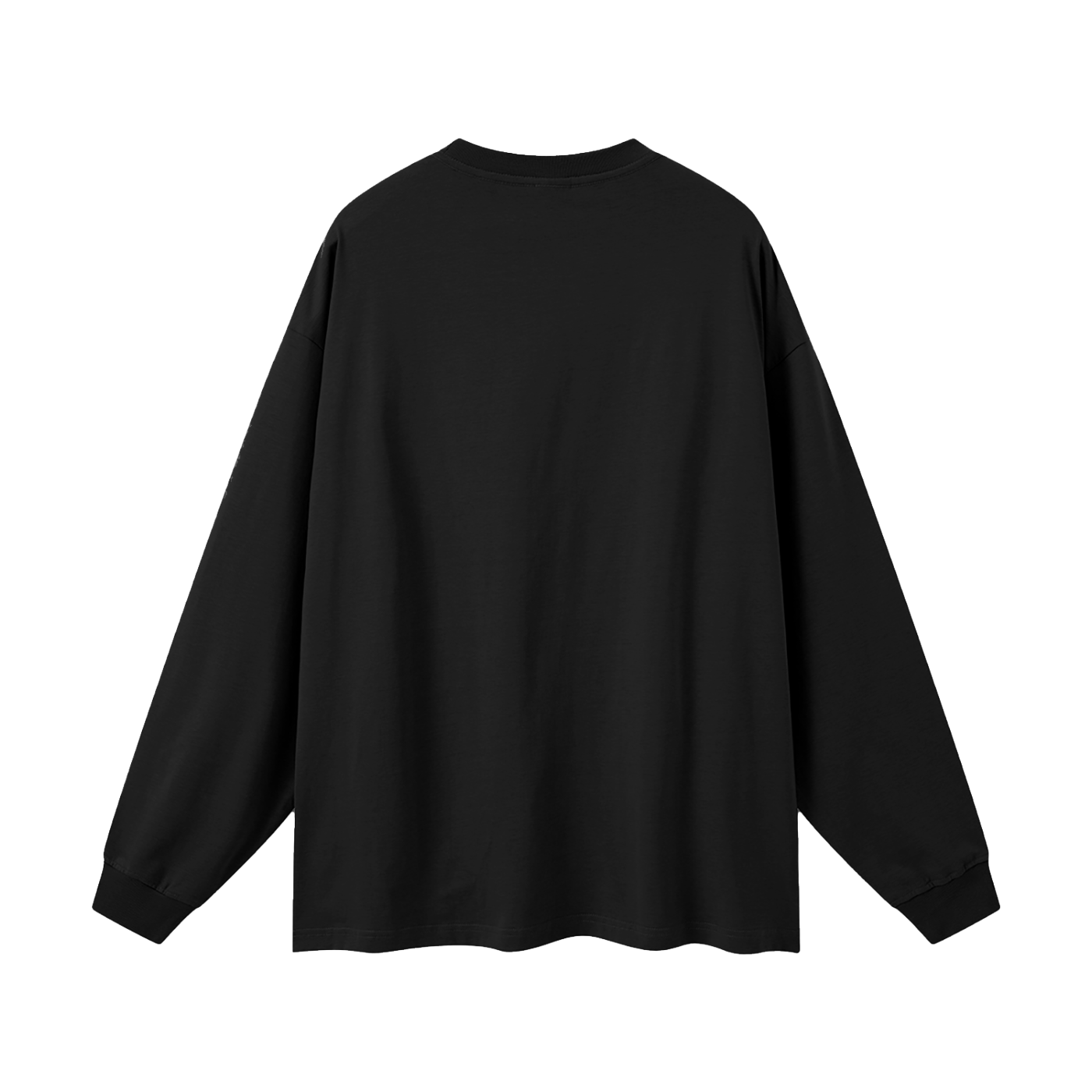BLANKZ Oversized Long Sleeve 305 — Black — back view
