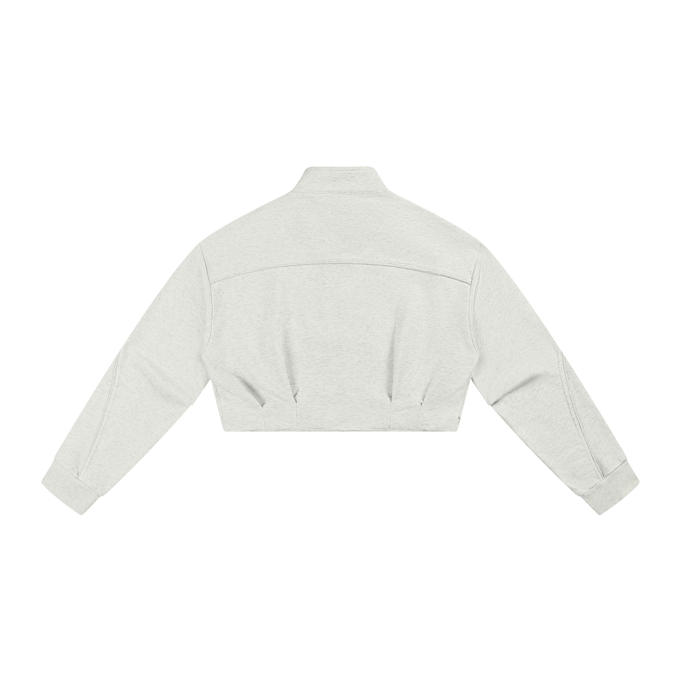 BLANKZ Button-Front Jacket — Oat Gray, back view