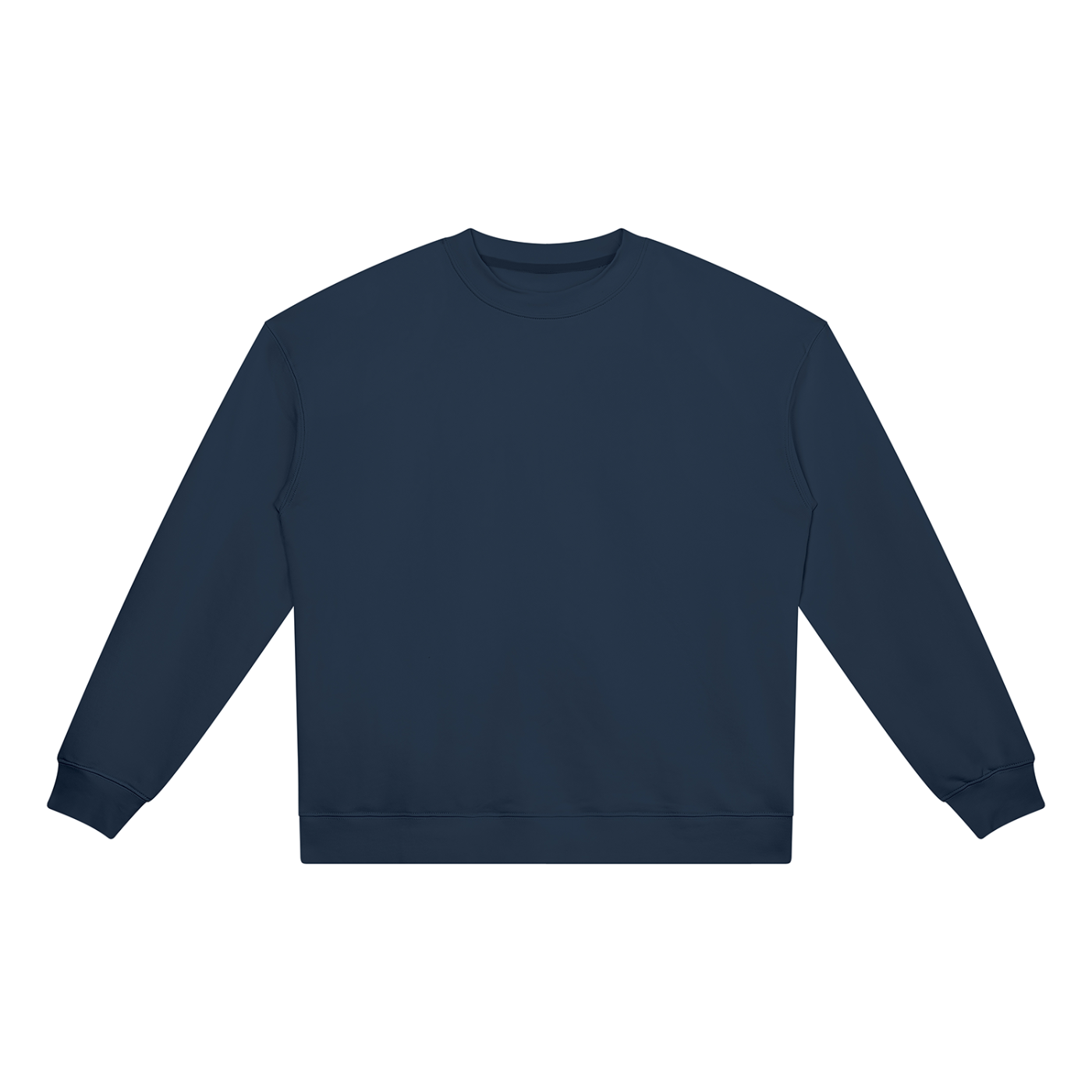 BLANKZ Heavyweight Crew 420 — Navy Blue, front view