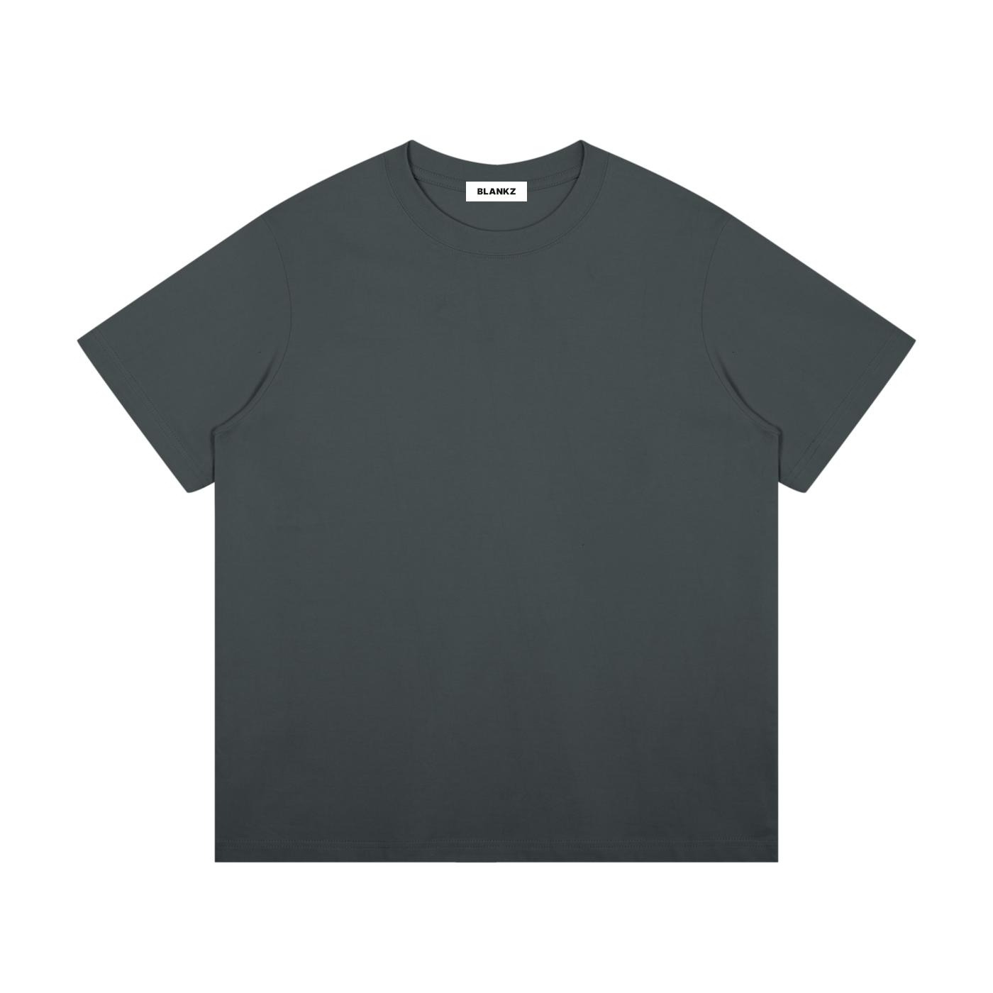 BLANKZ Midweight Cotton Tee — Dark Gray, front view