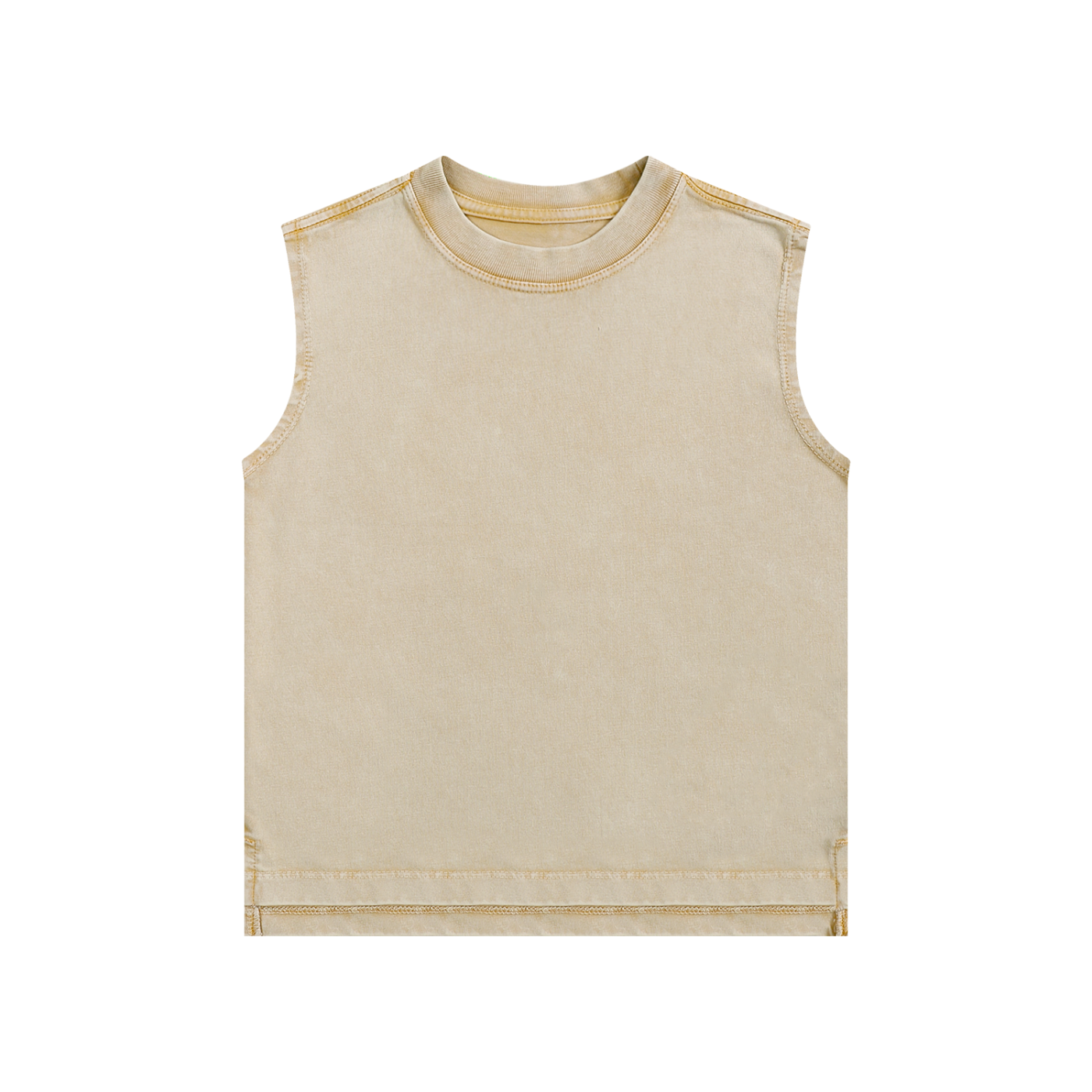 BLANKZ Kids' Snow Washed Tank Top — Khaki — front view