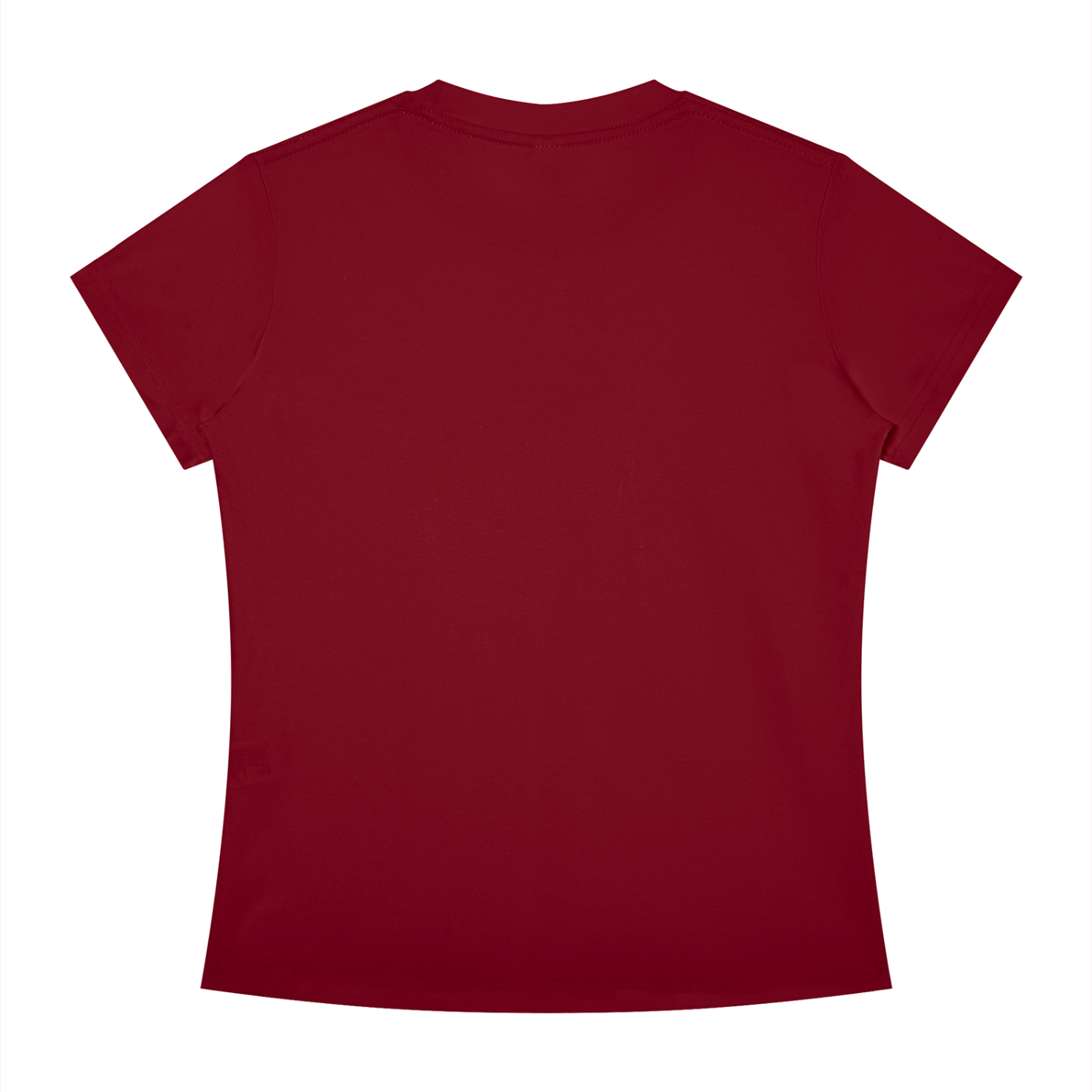 BLANKZ Slim Fit Crewneck Tee — Wine Red, back view
