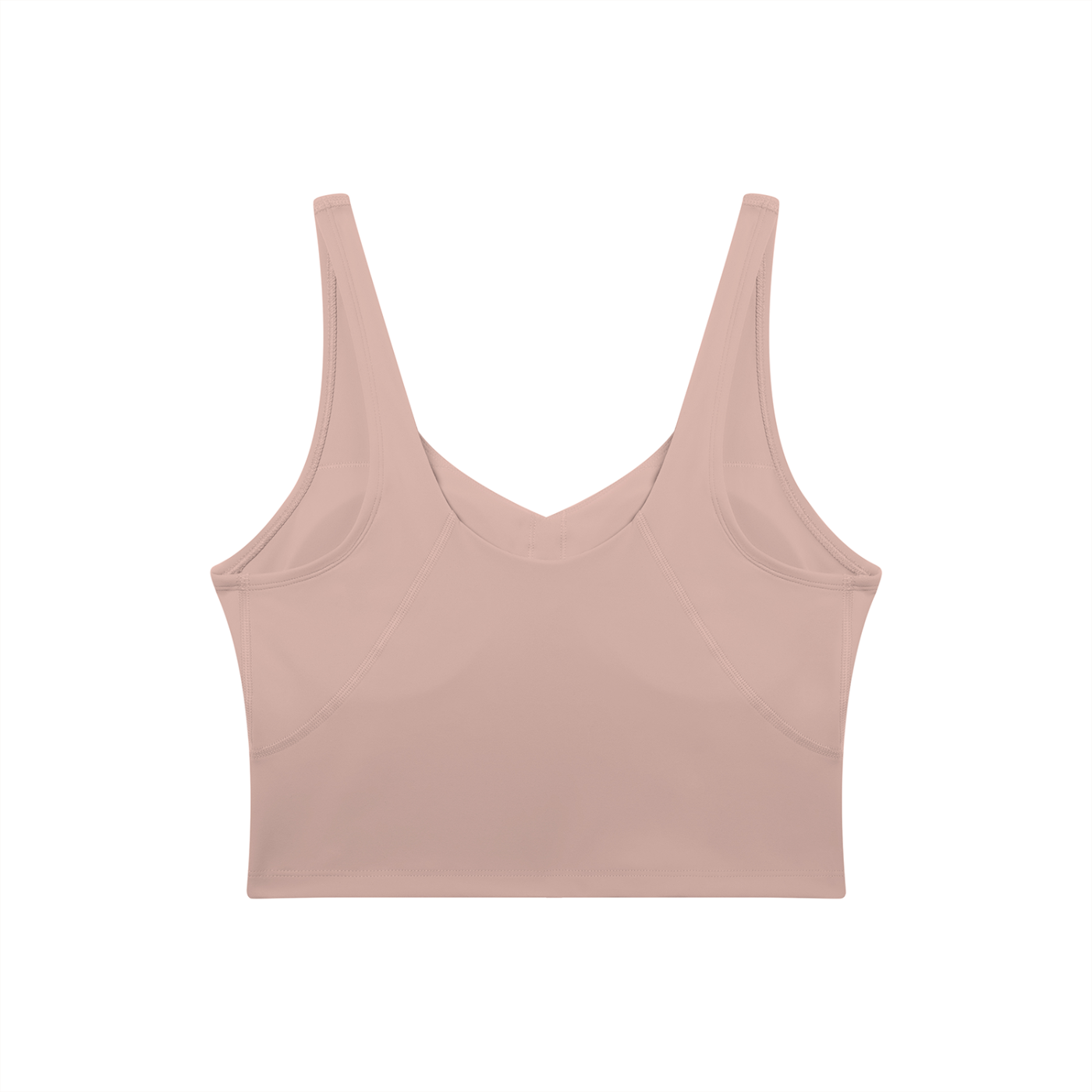 BLANKZ V-Neck Yoga Sports Bra — Cameo, back view