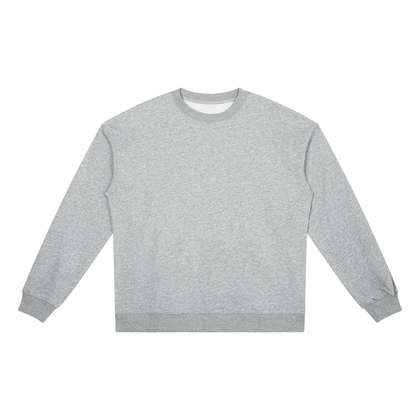 BLANKZ Heavyweight Crew 420 — Flower Gray, front view