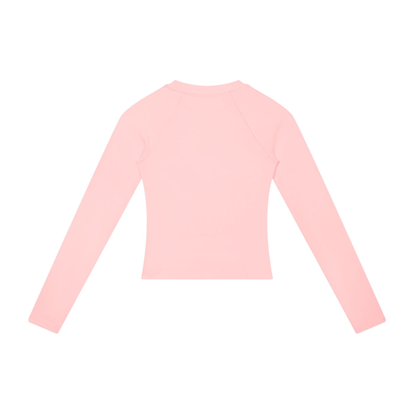 BLANKZ Slim Raglan Long Sleeve Tee — Pink, back view