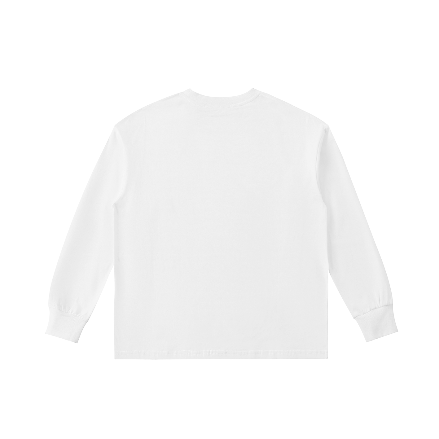 BLANKZ Kids' Quick-Dry Cotton Long-Sleeve Tee — White, back view