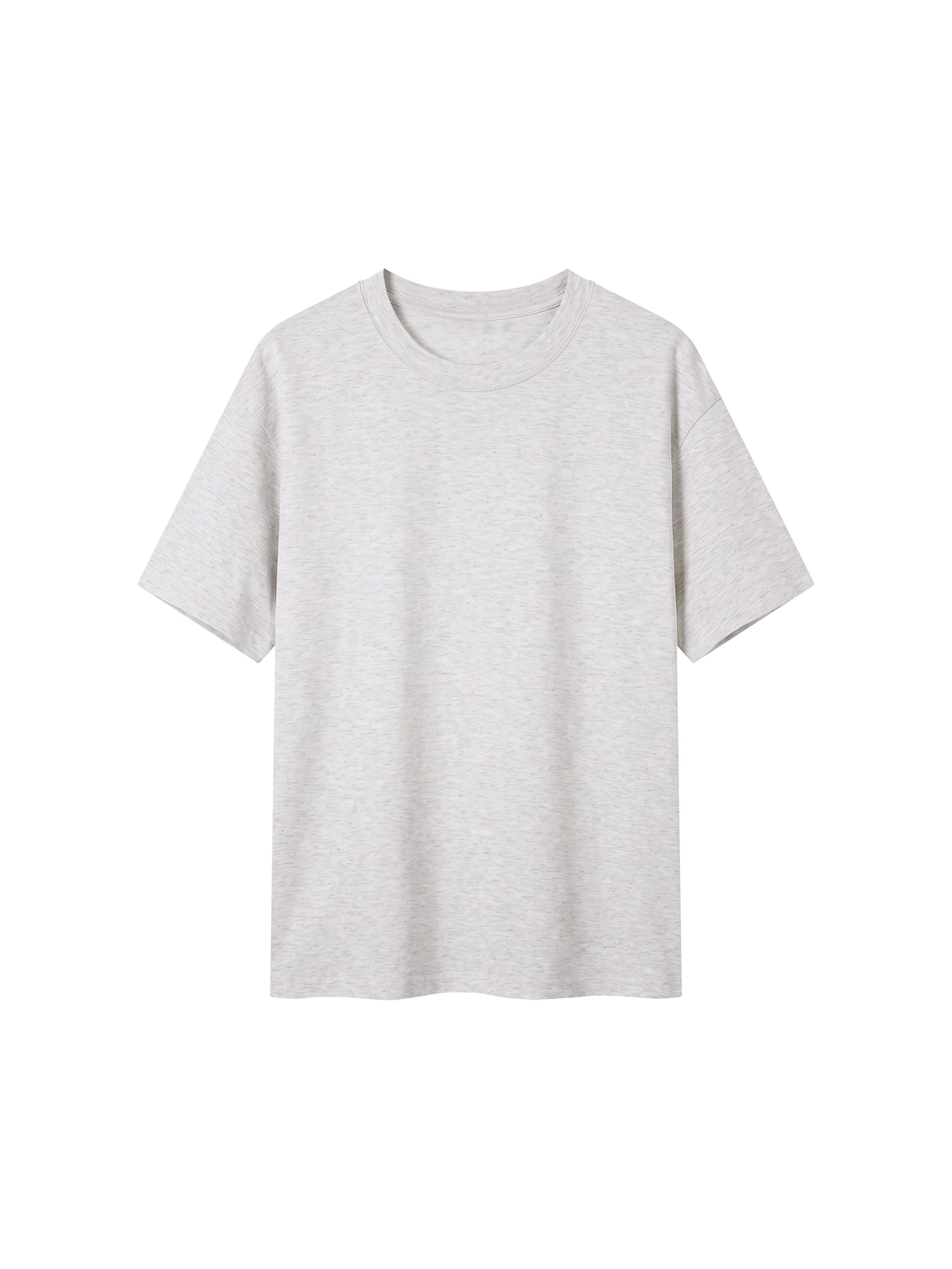 BLANKZ Everyday Cotton Tee — Oat Gray, front view