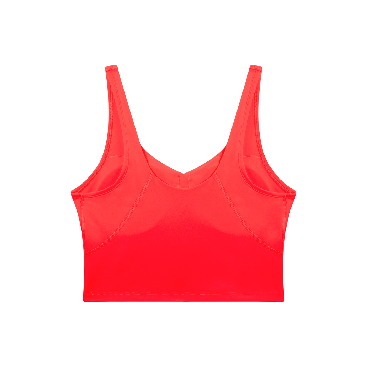 BLANKZ V-Neck Yoga Sports Bra — Fuchsia Red, back view
