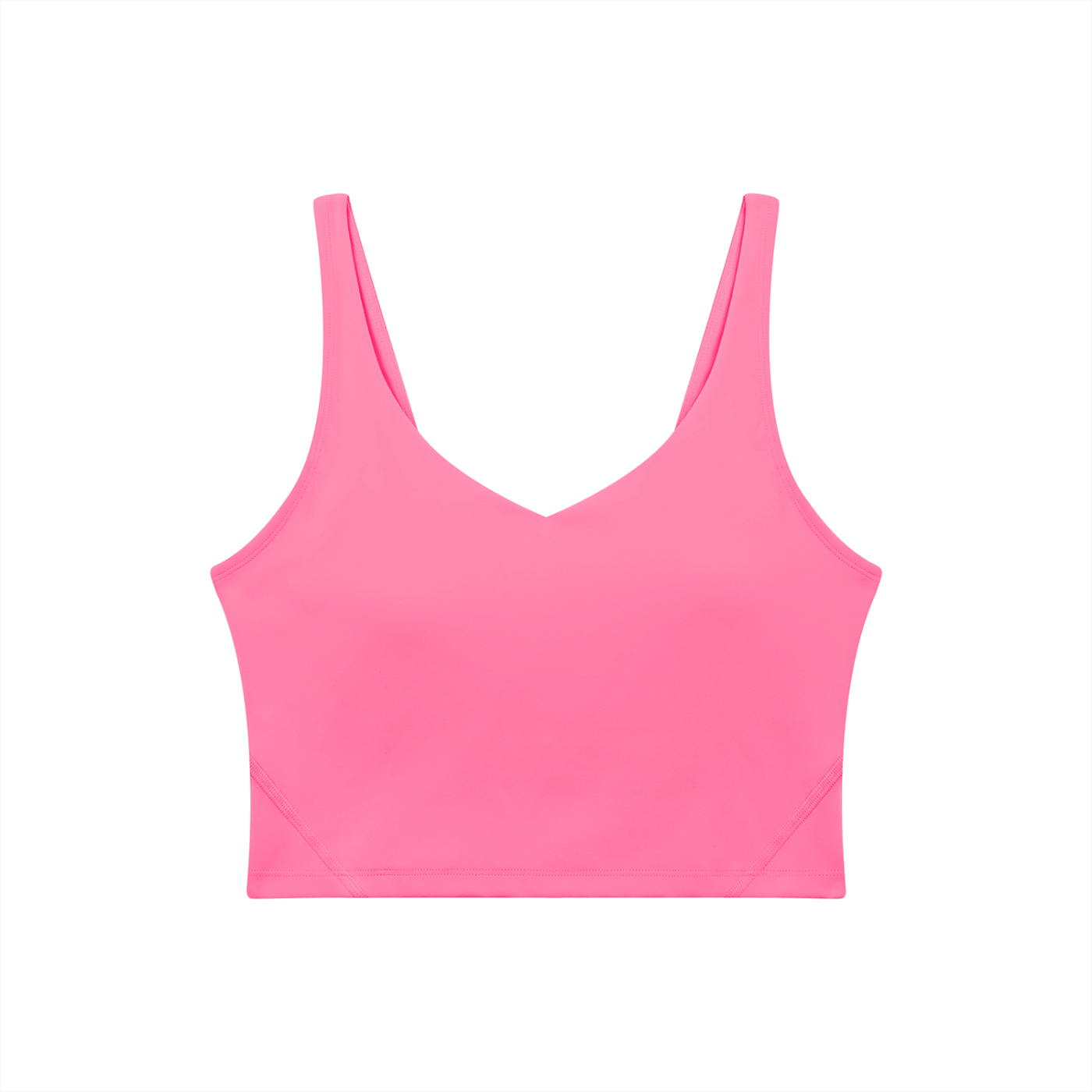 BLANKZ V-Neck Yoga Sports Bra — Rose Red, front view