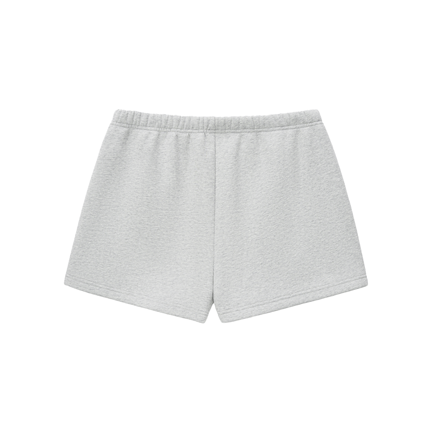 BLANKZ Essential Fleece Drawstring Sweatshorts — Flower Gray, back view