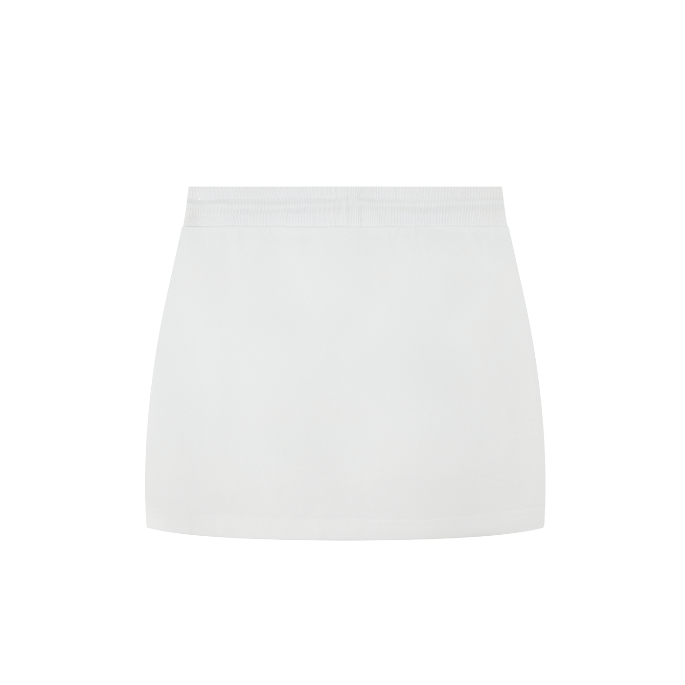 BLANKZ Essential Drawstring Skirt — White, back view
