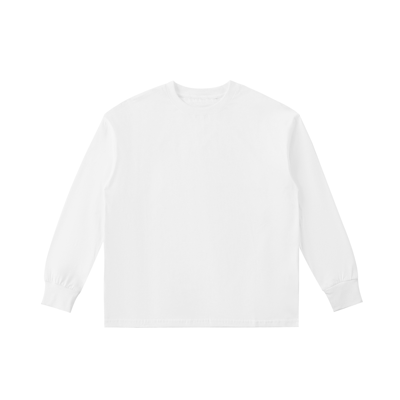 BLANKZ Kids' Quick-Dry Cotton Long-Sleeve Tee — White, front view