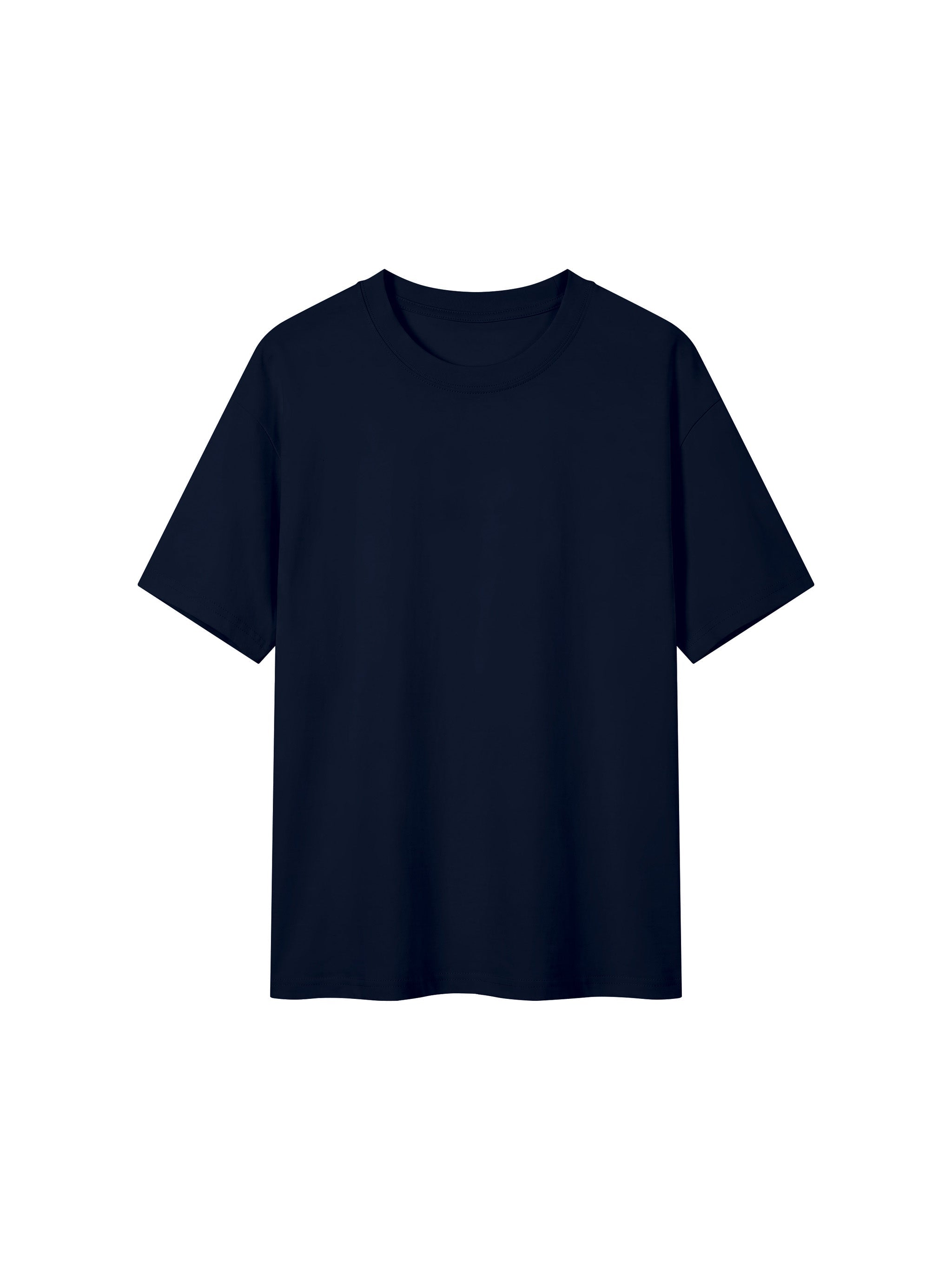 BLANKZ Everyday Cotton Tee — Navy Blue, front view