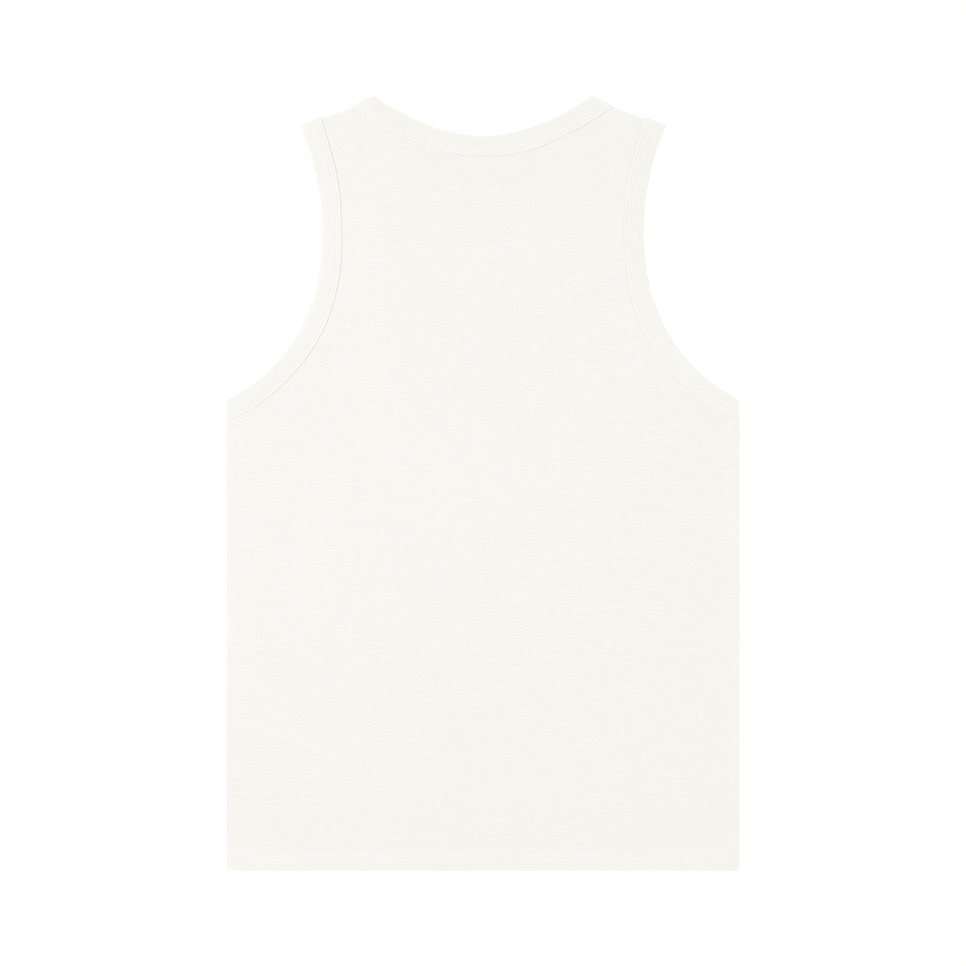 BLANKZ Heavy Rib Tank — White, back view