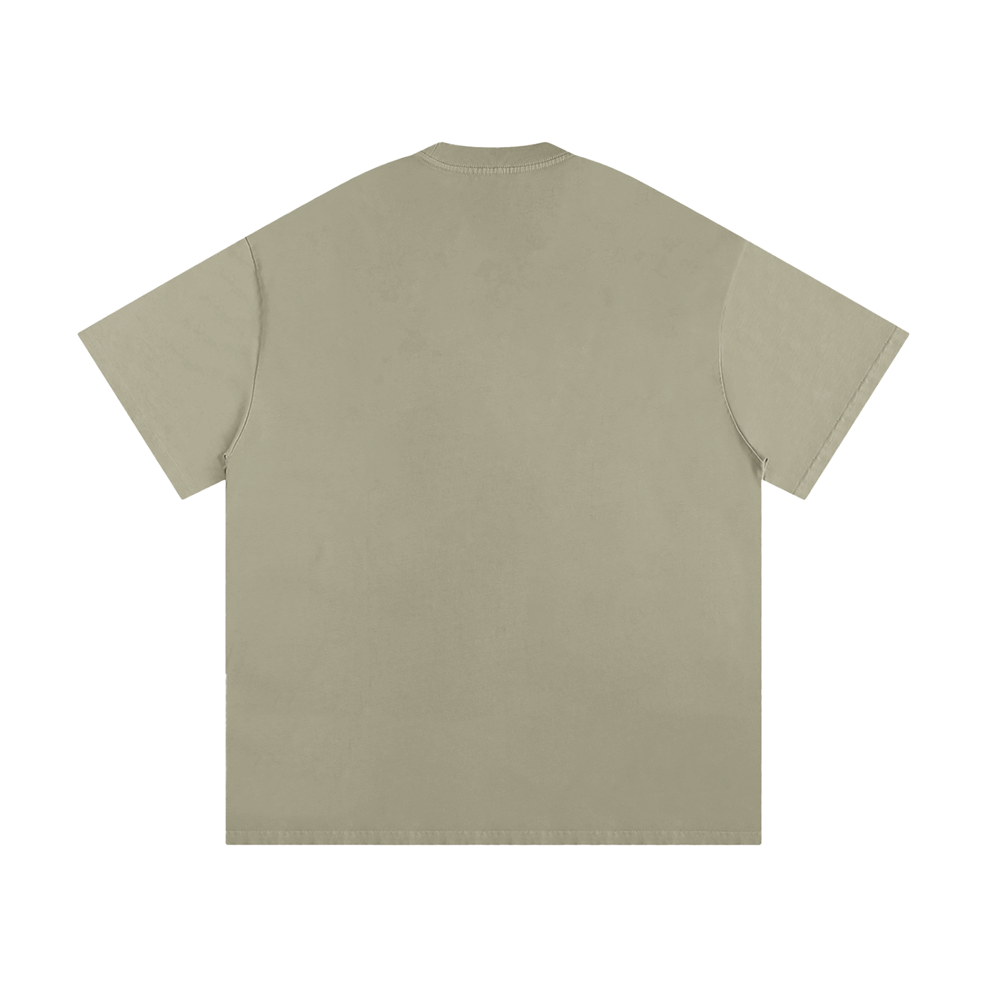 BLANKZ Loose Heavy Tee 275 — Greyish Green, back view