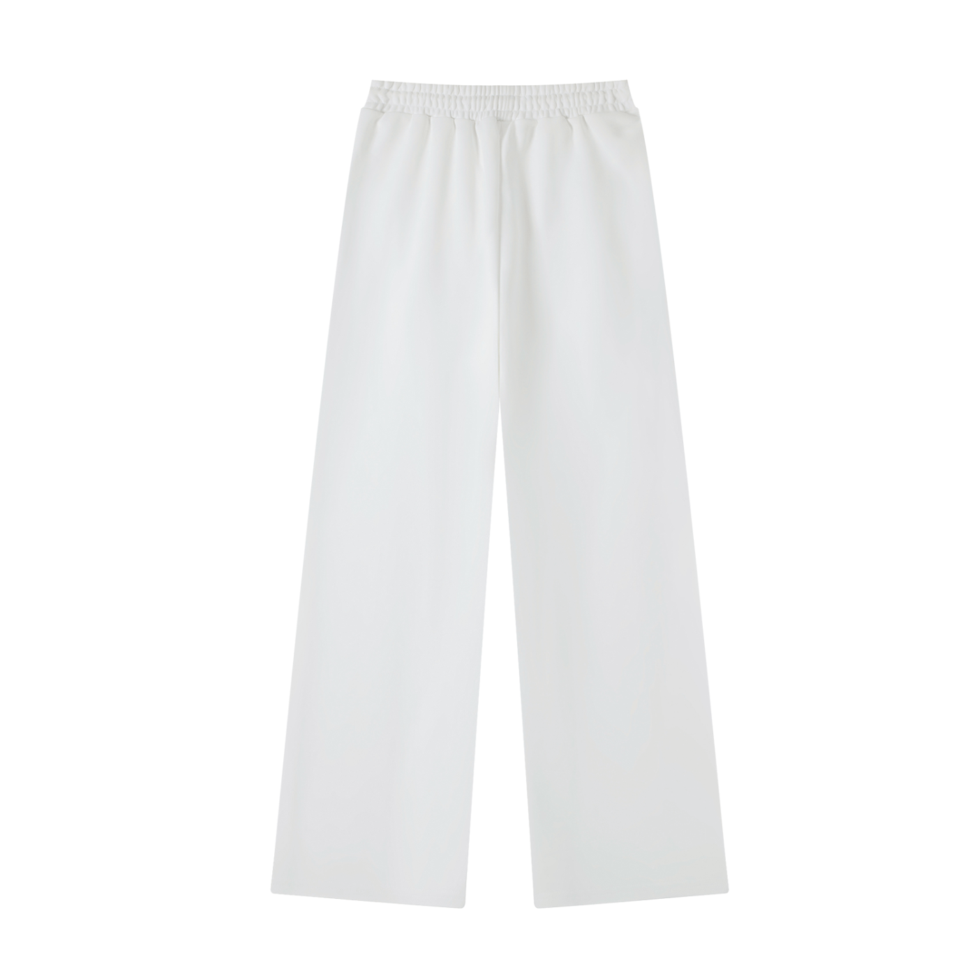 BLANKZ Essential Straight-Leg Sweatpants — White, back view