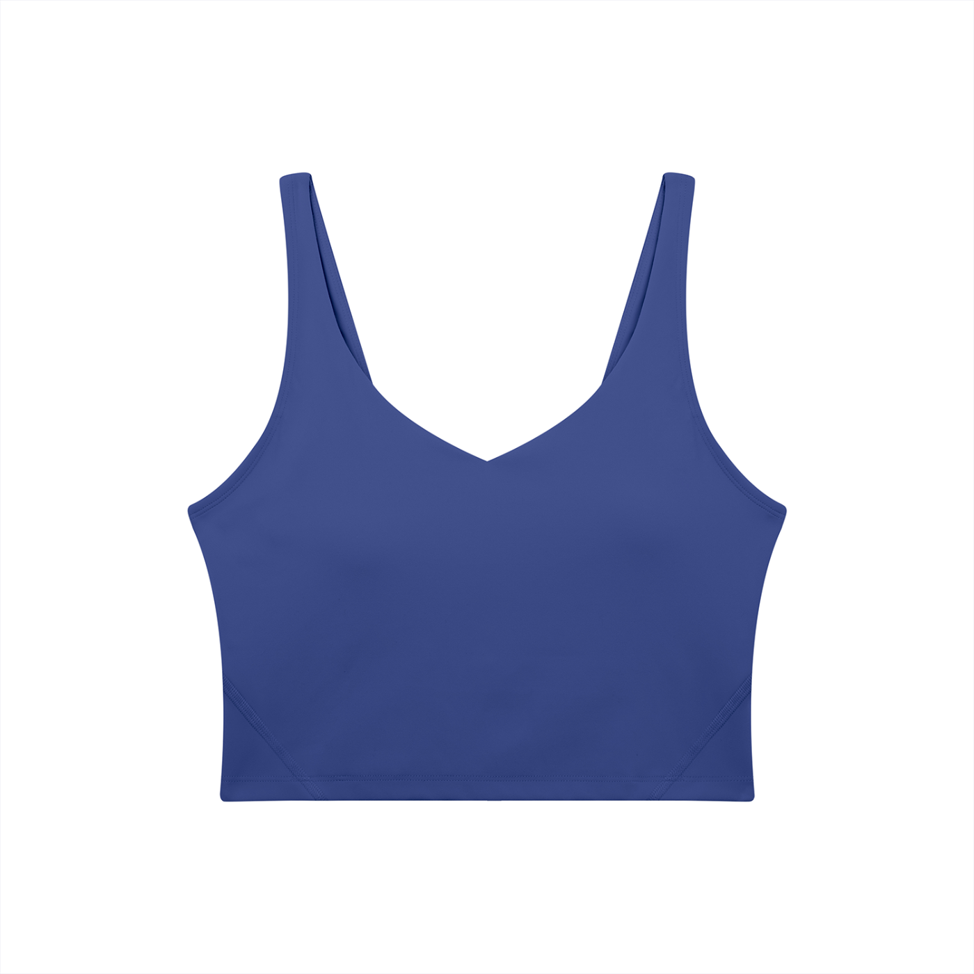 BLANKZ V-Neck Yoga Sports Bra — Royal Blue, front view