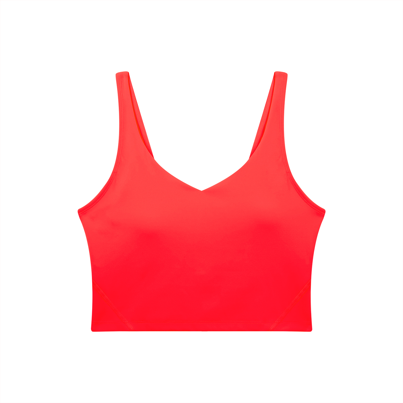 BLANKZ V-Neck Yoga Sports Bra — Fuchsia Red, front view