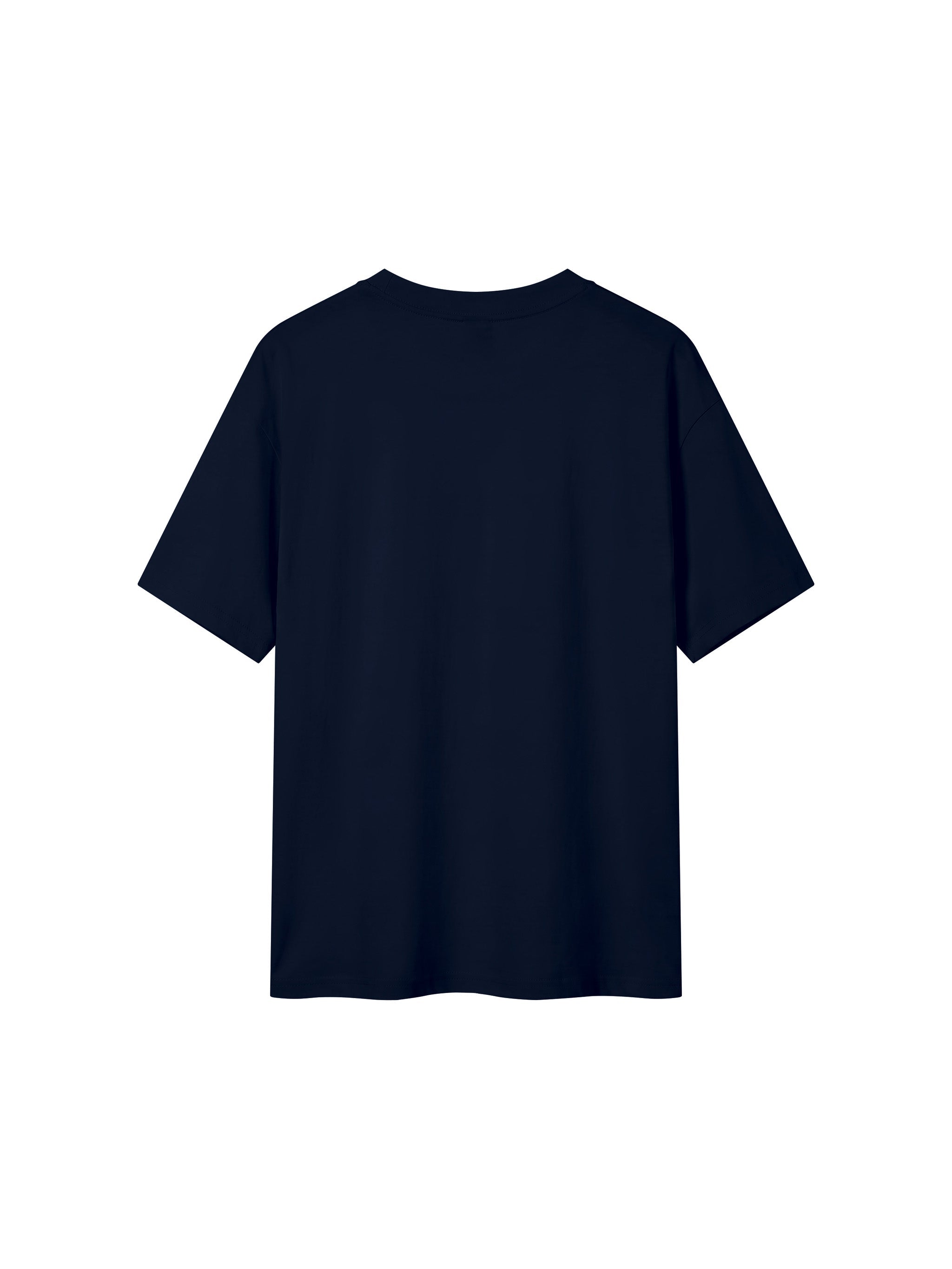 BLANKZ Everyday Cotton Tee — Navy Blue, back view