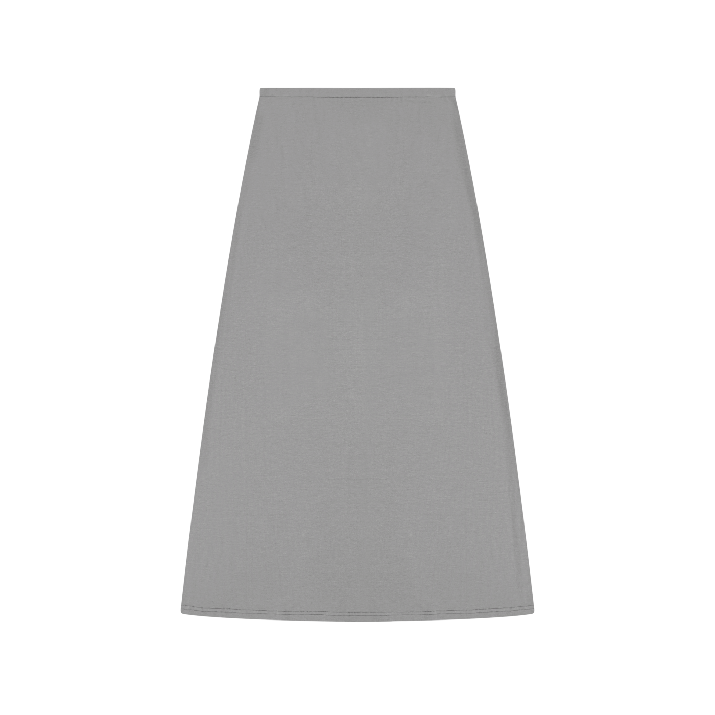 BLANKZ Solid Color Knit Maxi Skirt — Gray — front view