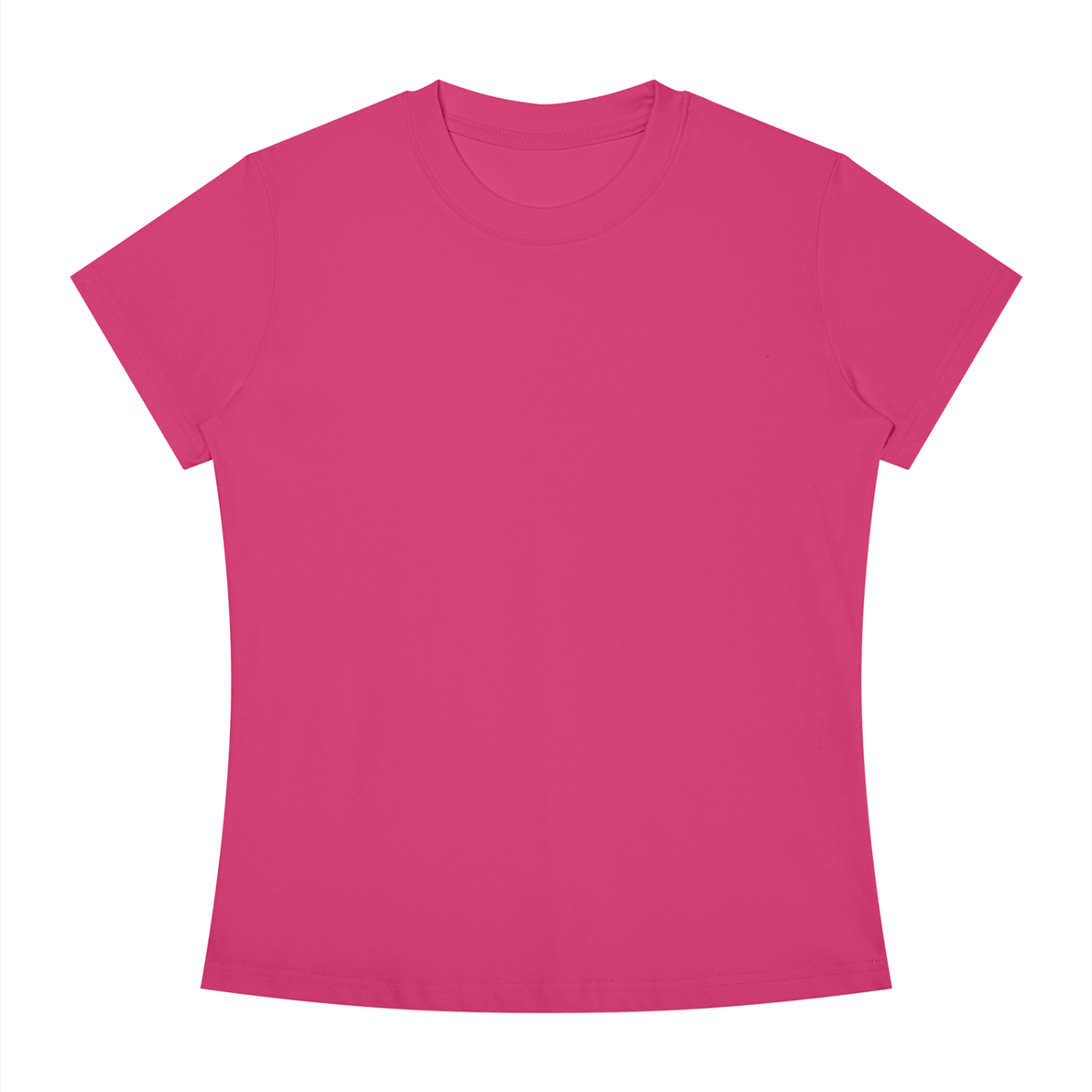 BLANKZ Slim Fit Crewneck Tee — Rose Red, front view
