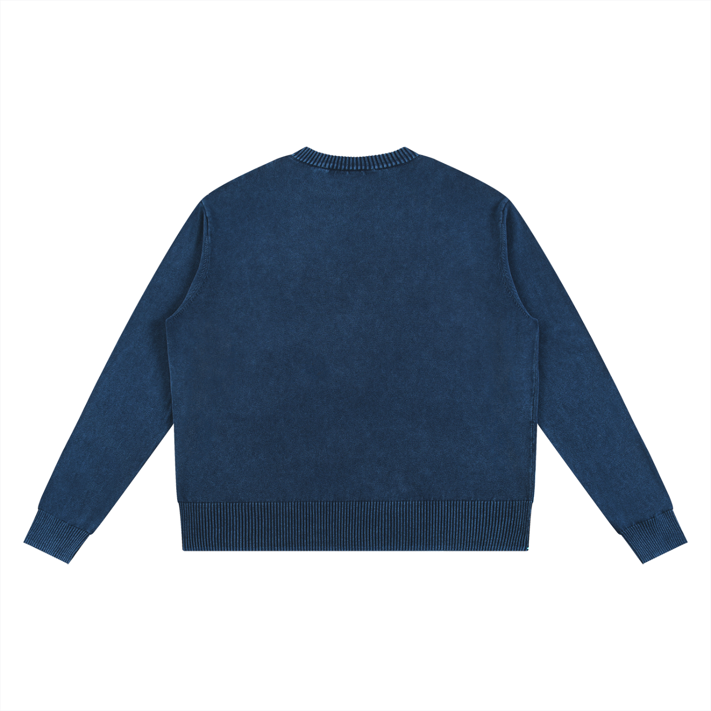 BLANKZ Mineral Crew Sweater — Royal Blue — back view