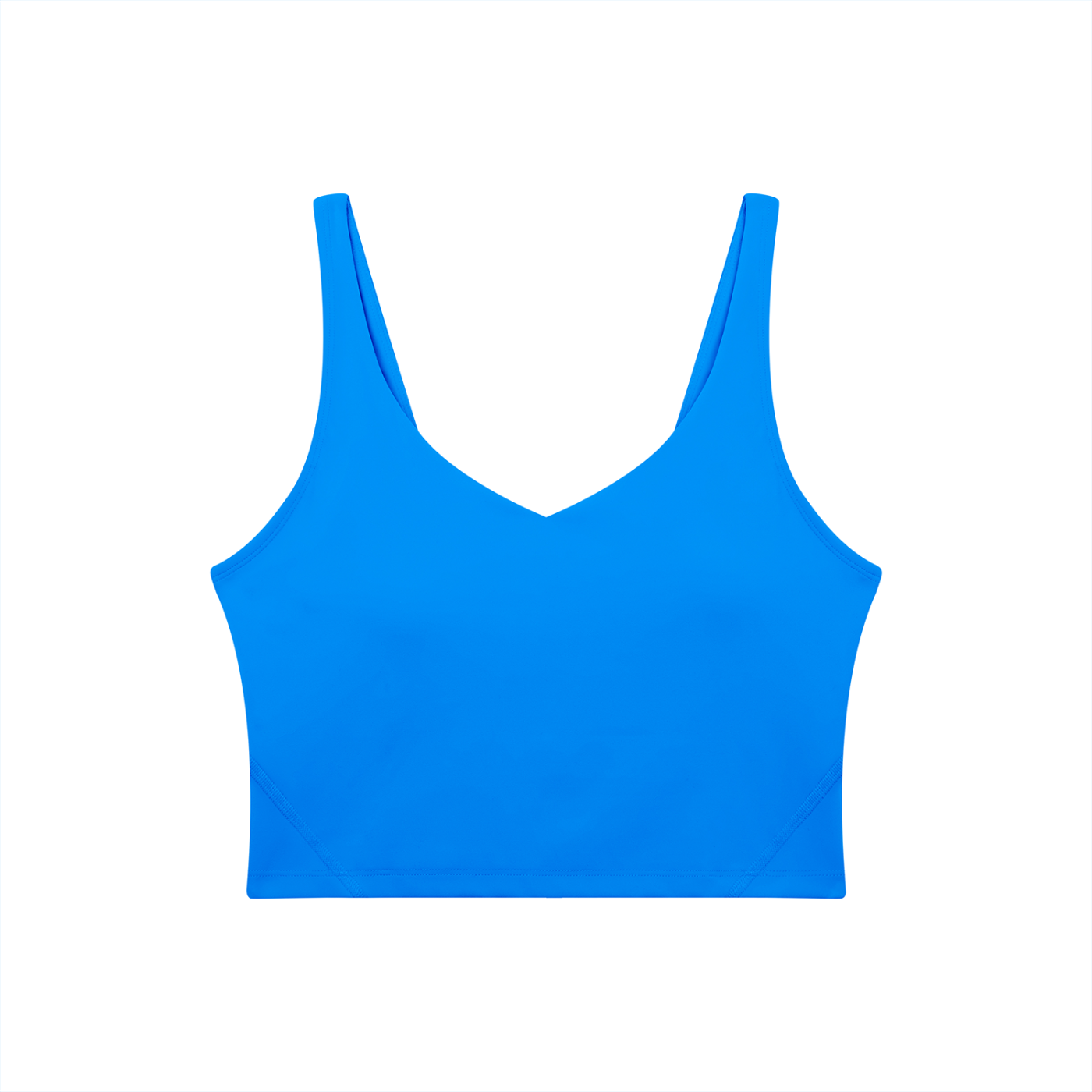 BLANKZ V-Neck Yoga Sports Bra — Colorful Blue, front view