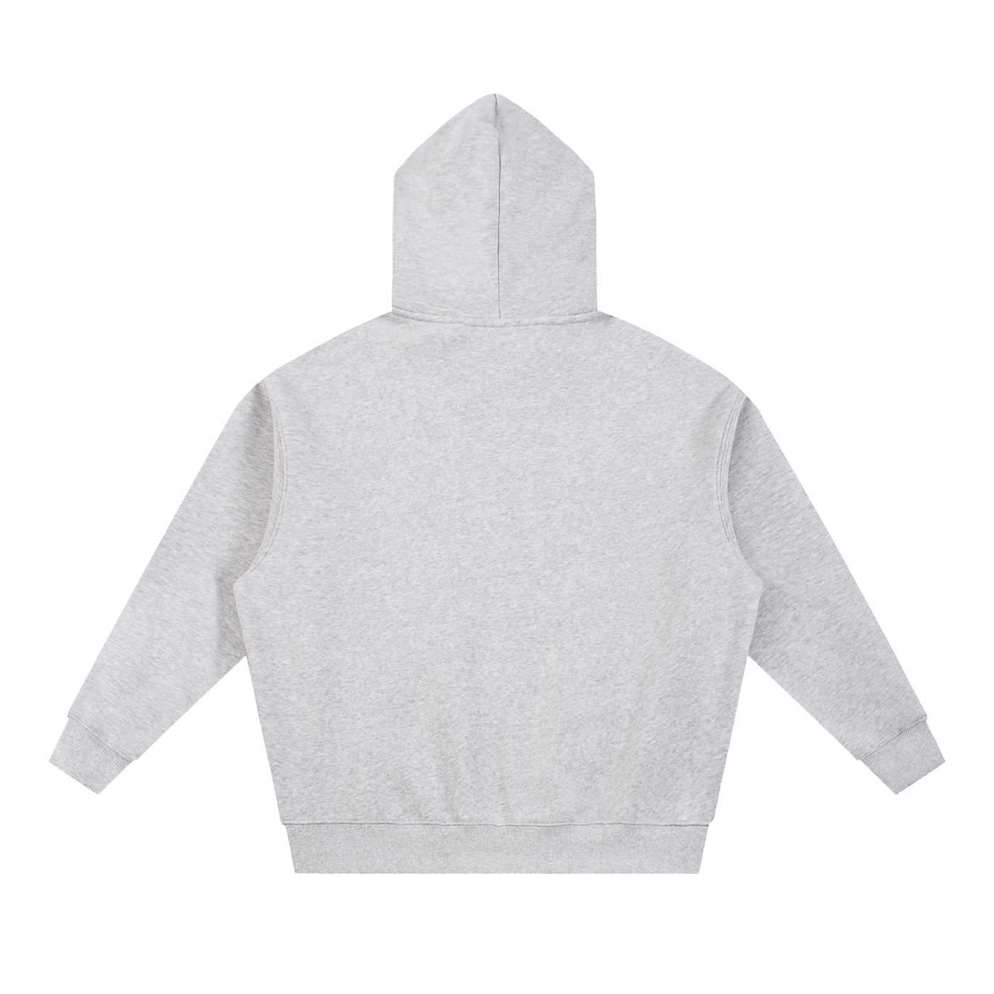 BLANKZ Box Fleece Hoodie — Flower Gray, back view