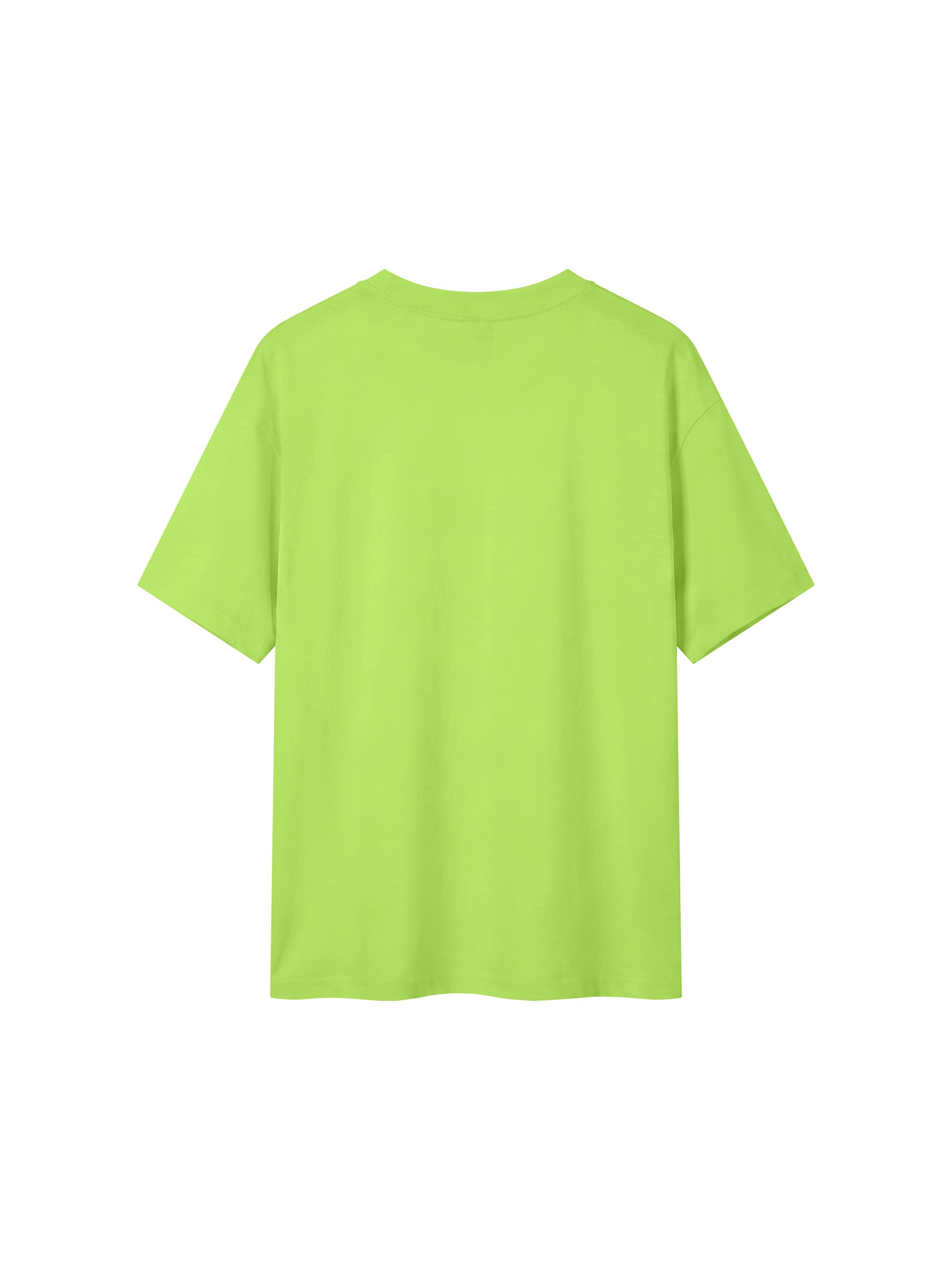 BLANKZ Everyday Cotton Tee — Lemon Green, back view