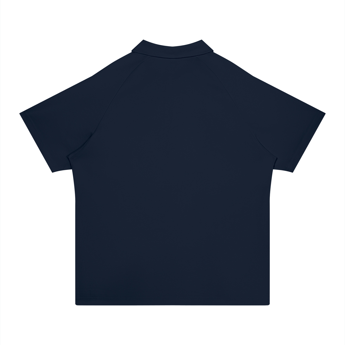 BLANKZ Everyday Raglan Polo — Navy Blue, back view