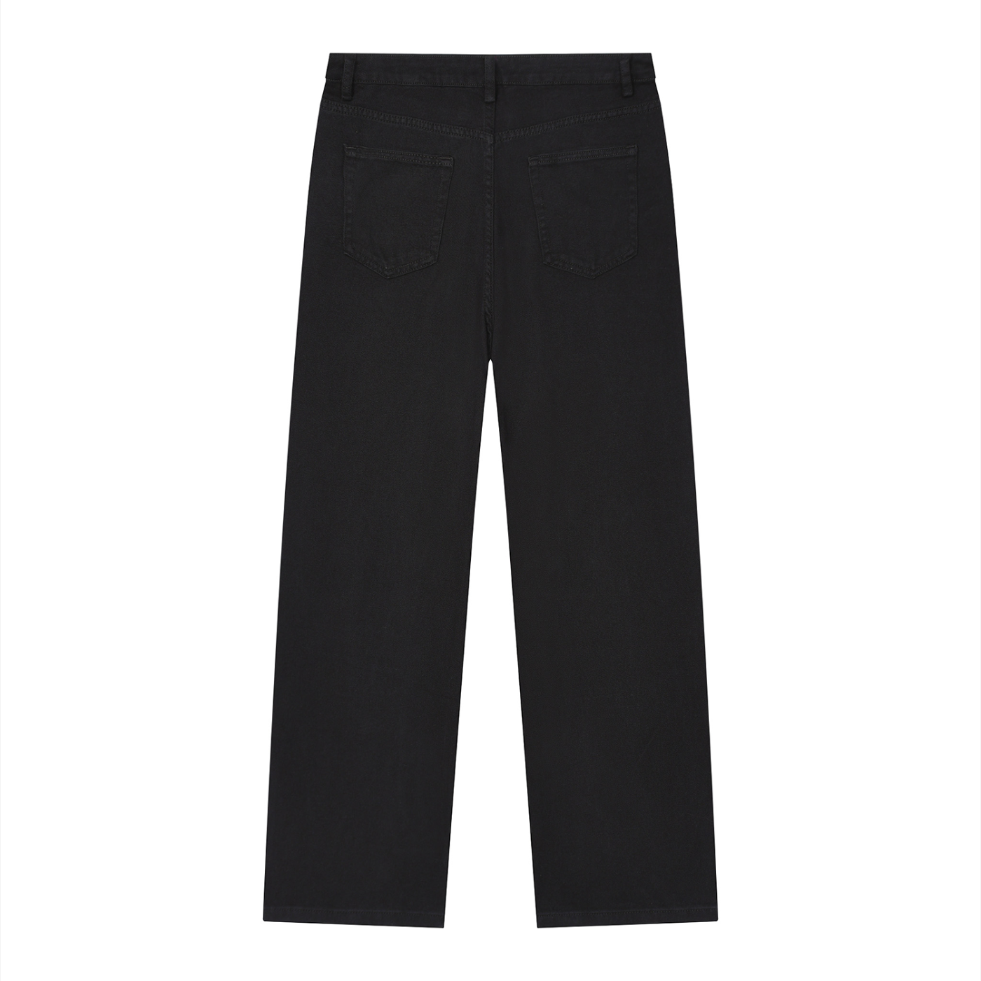 BLANKZ Washed Straight Jean — Black, back view