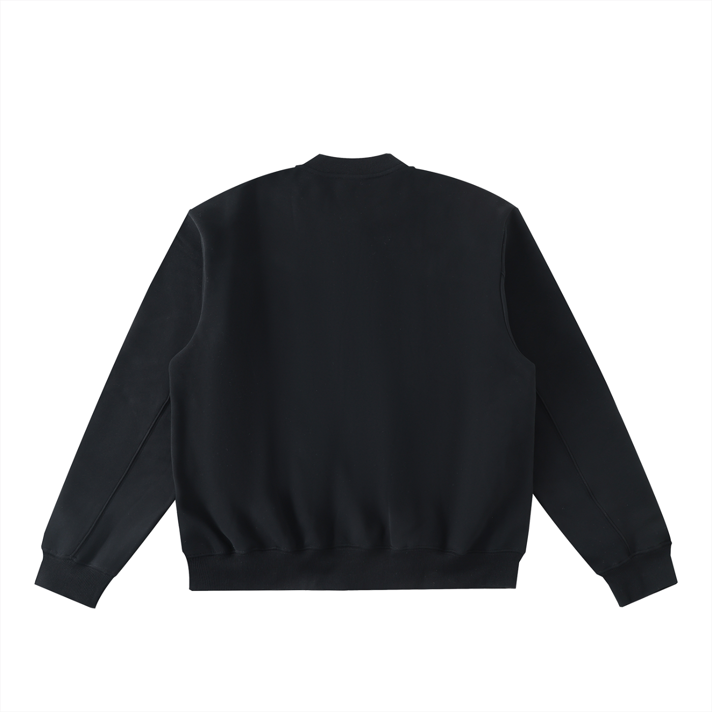 BLANKZ Clean Fleece Zip Jacket — Black, back view