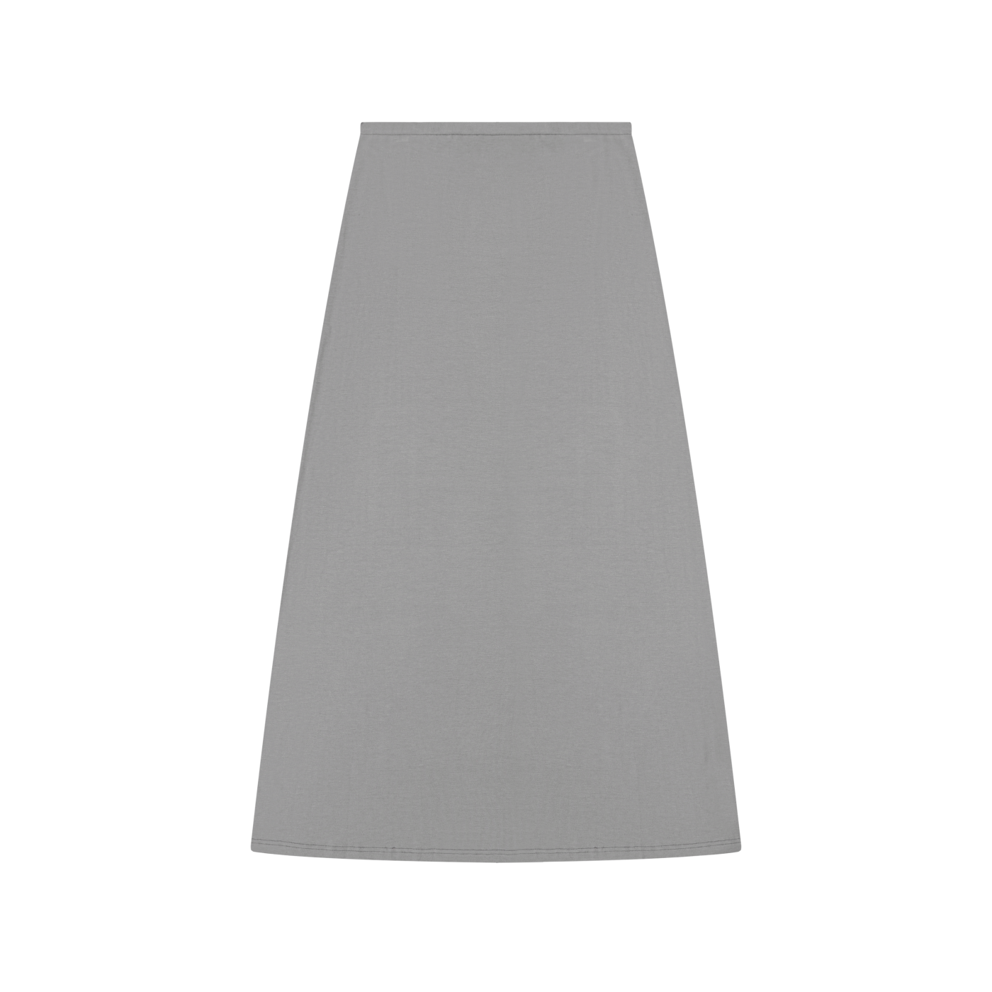 BLANKZ Solid Color Knit Maxi Skirt — Gray — back view