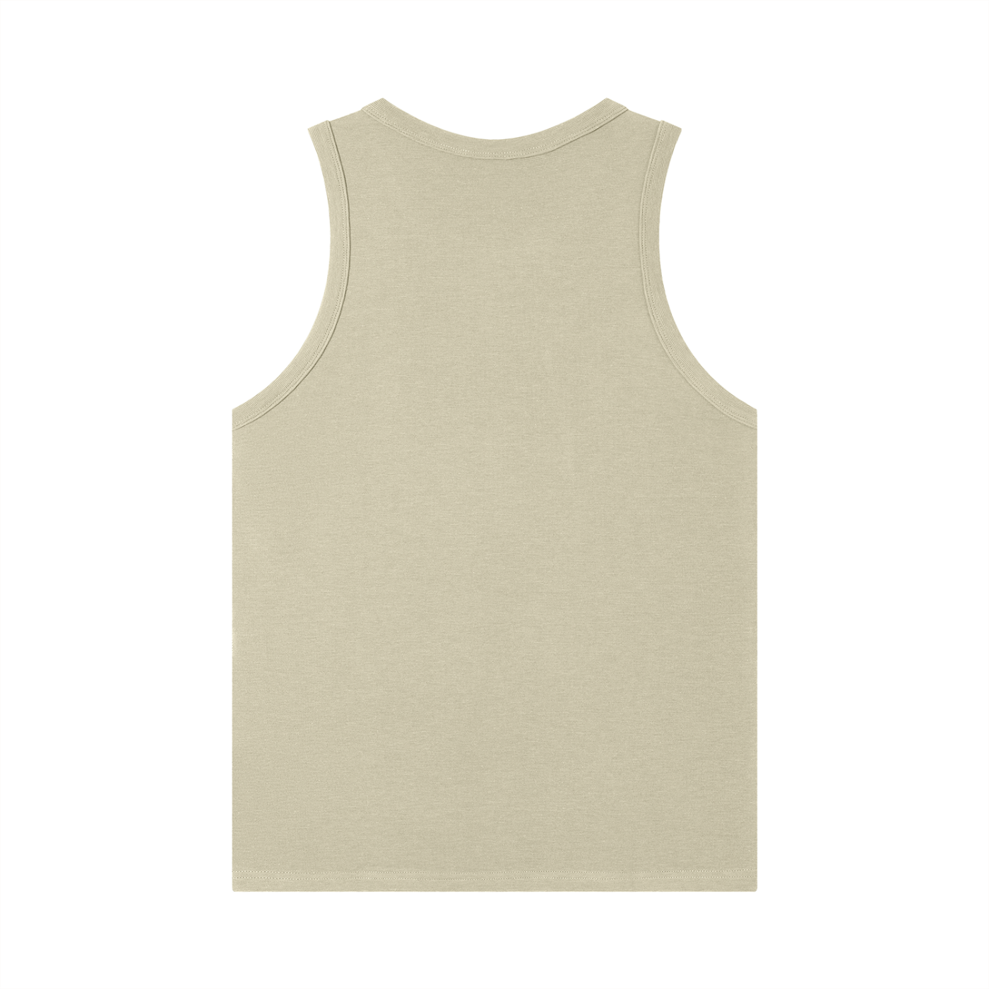 BLANKZ Heavy Rib Tank — Khaki, back view