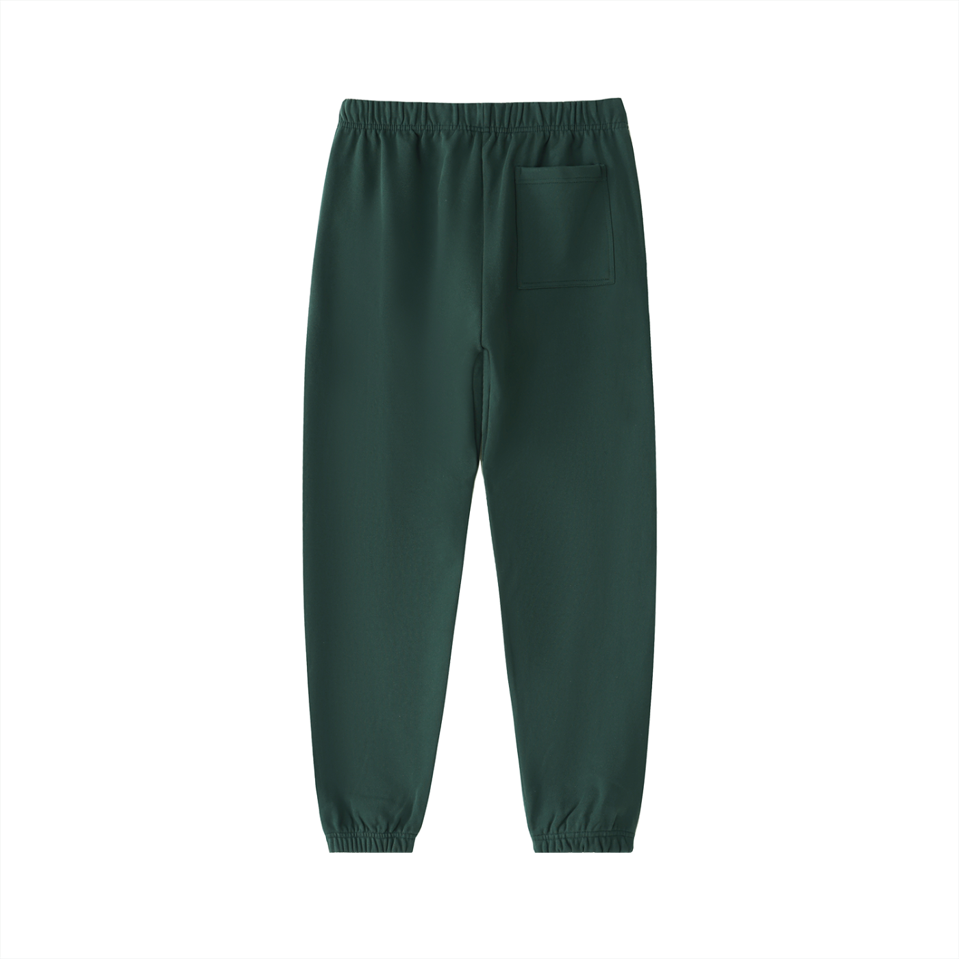 BLANKZ Essential Heavyweight Cotton Sweatpants — Retro Green, back view