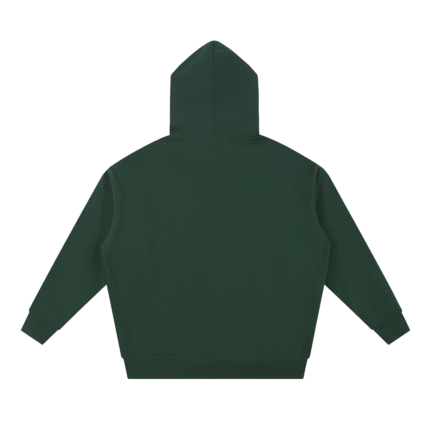 BLANKZ Essential Heavyweight Hoodie — Blackish Green, back view