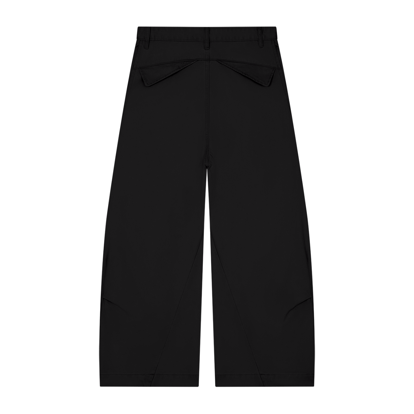 BLANKZ Structured Barrel Trouser — Black, back view