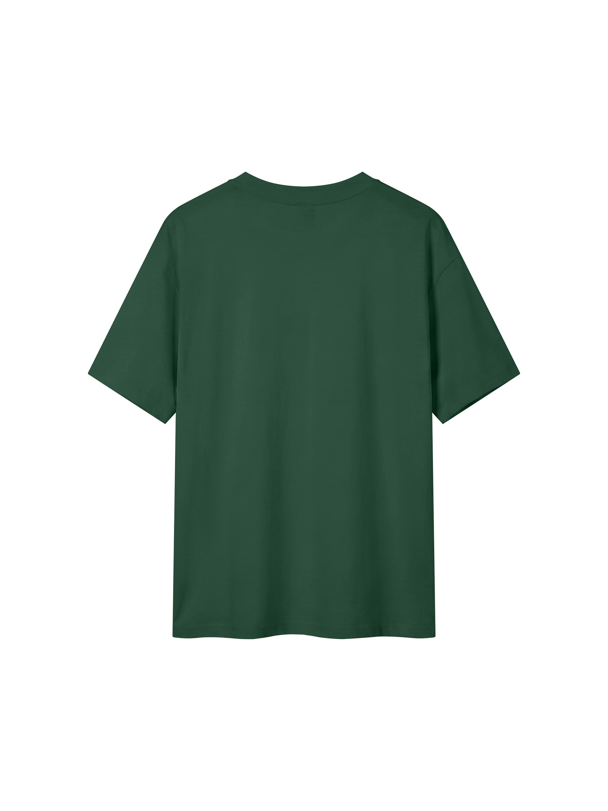 BLANKZ Everyday Cotton Tee — Blackish Green, back view