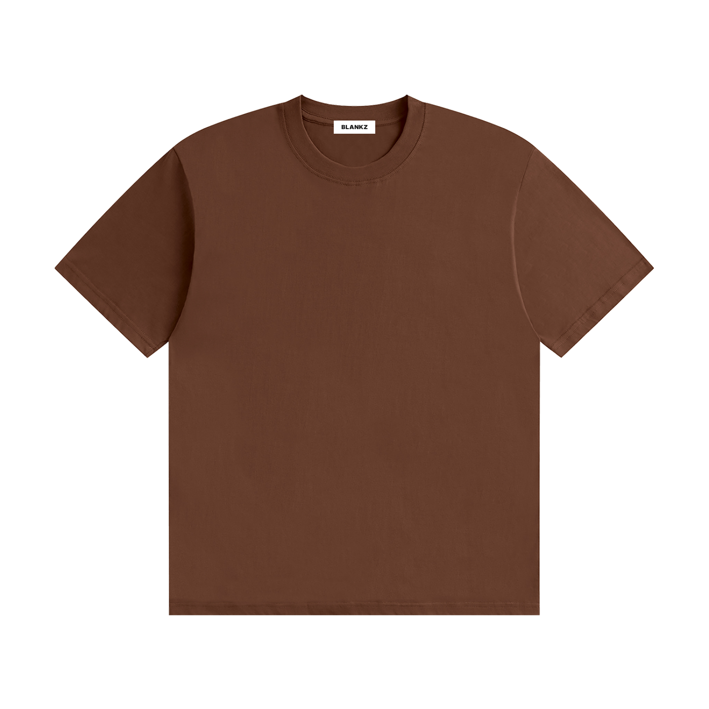 BLANKZ Seamless Cotton Tee — Coffee, front view