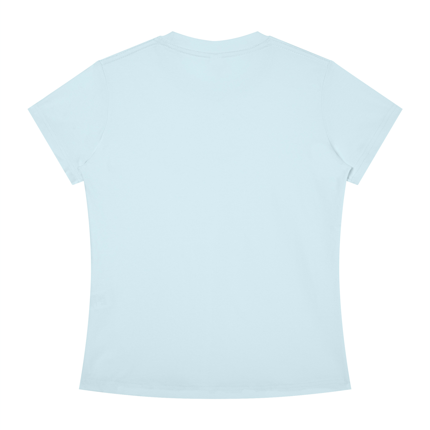 BLANKZ Slim Fit Crewneck Tee — Sky Blue, back view